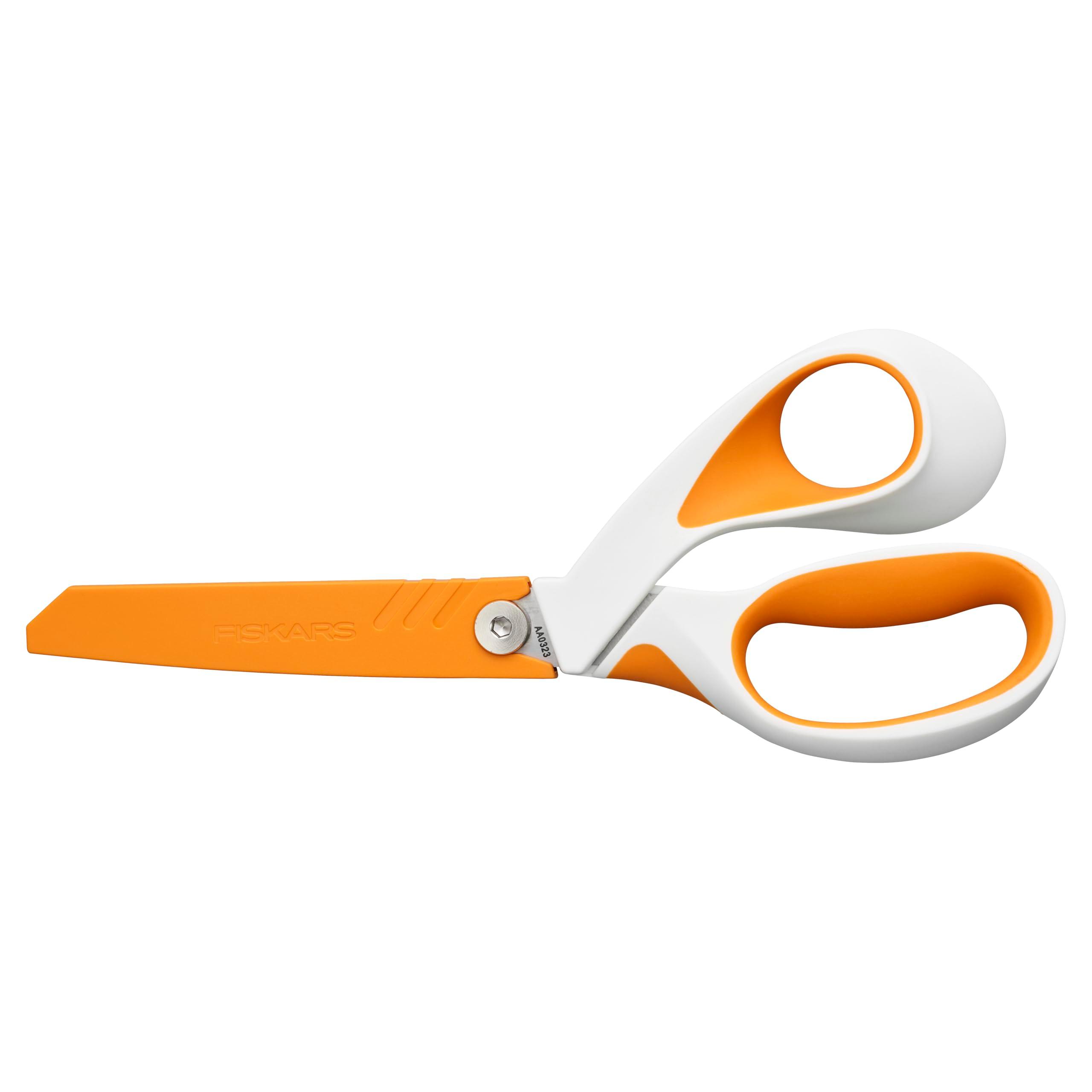 Fiskars RazorEdge Fabric Scissors - 8" Heavy Duty Fabric Shears with SoftGrip Ergonomic Handle, Premier Grade Stainless Steel Blades - Image 2