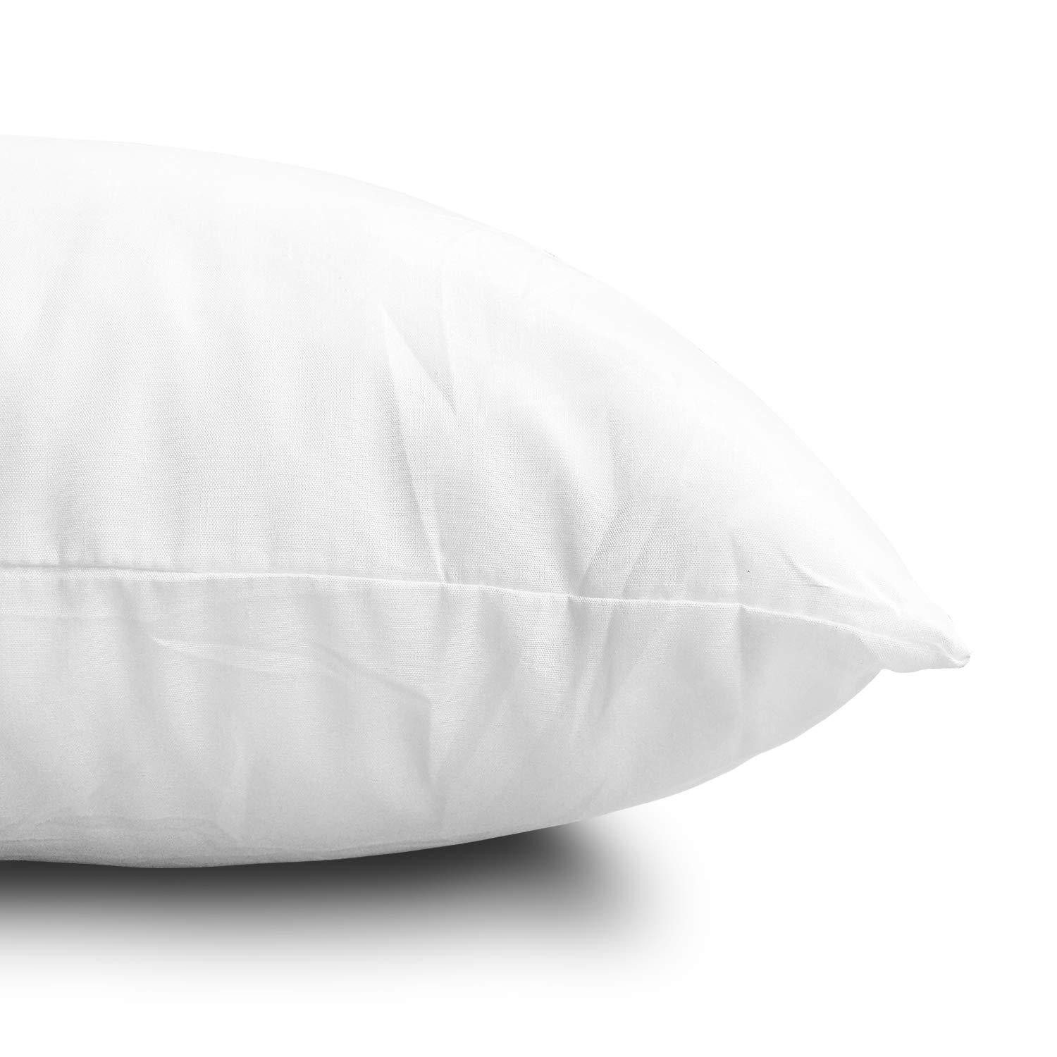 EDOW Throw Pillow Inserts, Set of 4 Lightweight Down Alternative Polyester Pillow, Couch Cushion, Sham Stuffer, Machine Washable. (White, 18x18) - Image 4