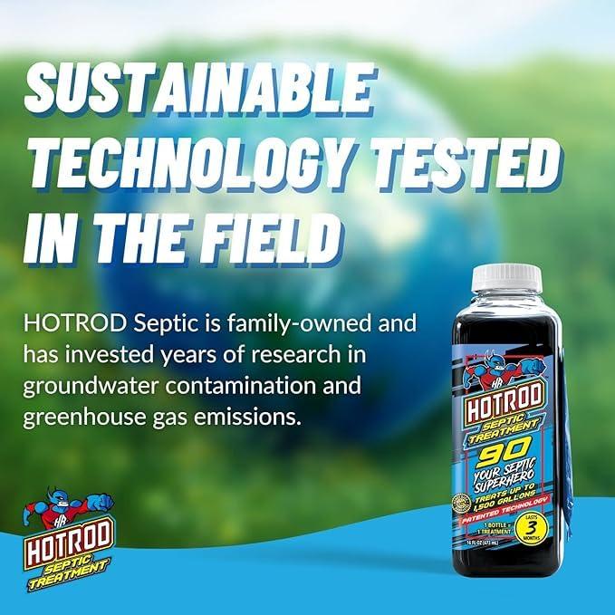 Hotrod Septic Tank Treatment - 12 Month Supply Extends Septic System Life and Prevents Costly Repairs - Industrial Grade - Easy to Use (12 Month, 4.00, Count) - Image 5