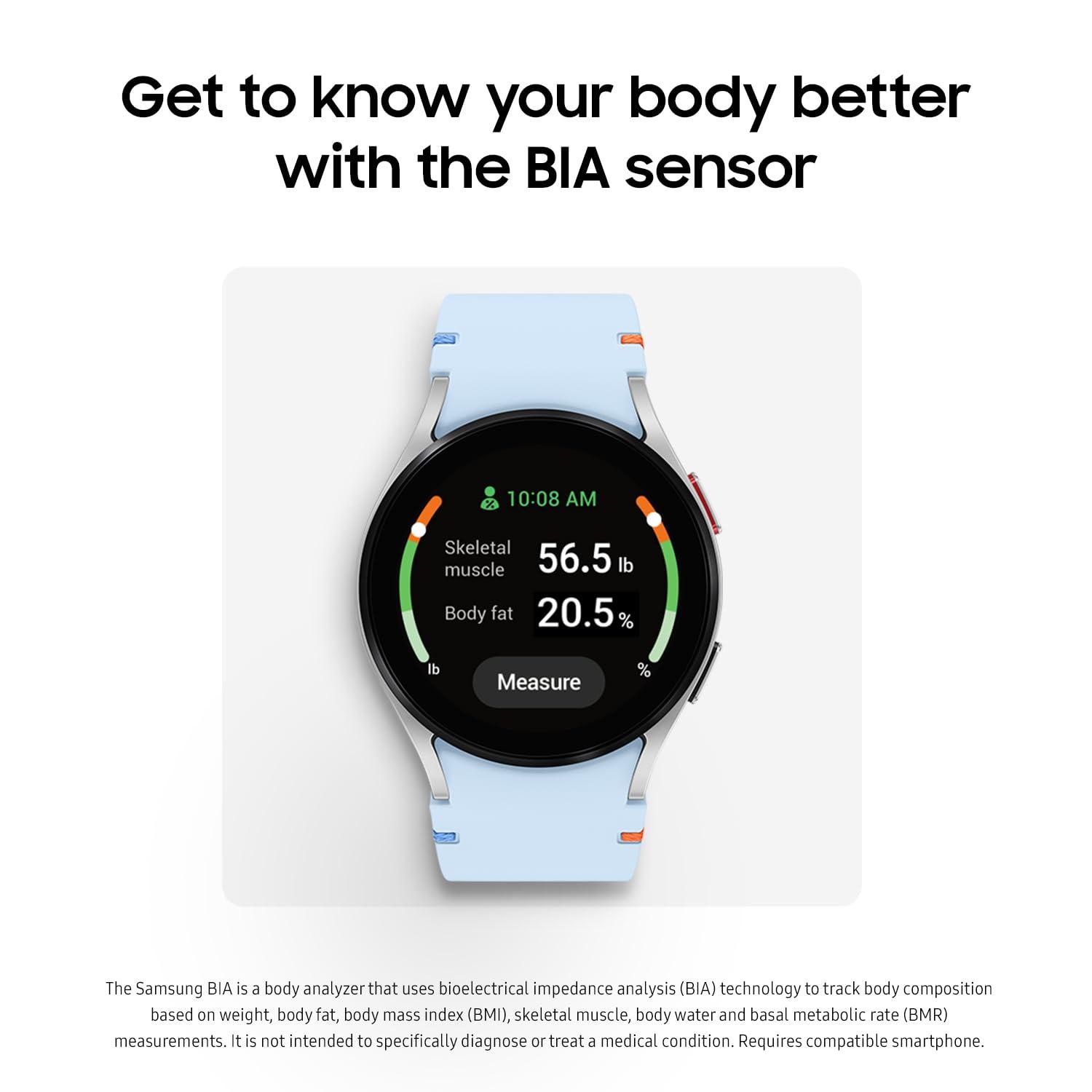 SAMSUNG Galaxy Watch FE 40mm Bluetooth AI Smartwatch w/Fitness Tracking, BIA Sensor, Personalized HR Zones, Heart Rate Tracker, Sleep Monitor, 2024, Silver [US Version, 1Yr Manufacturer Warranty] - Image 3