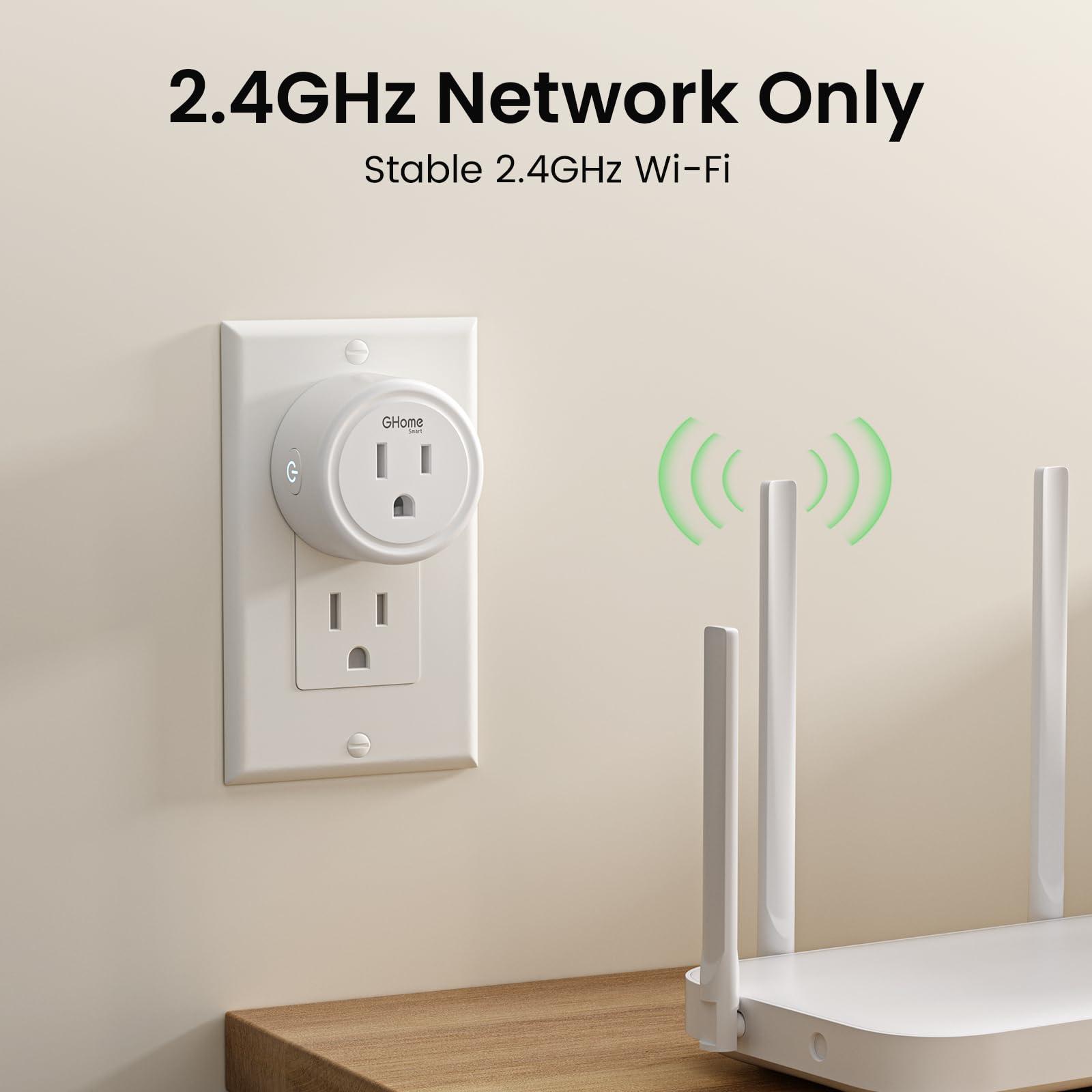 GHome Smart Mini Plug Compatible with Alexa and Google Home, WiFi Outlet Socket Remote Control with Timer Function, Only Supports 2.4GHz Network, No Hub Required, ETL FCC Listed (4 Pack), White - Image 8