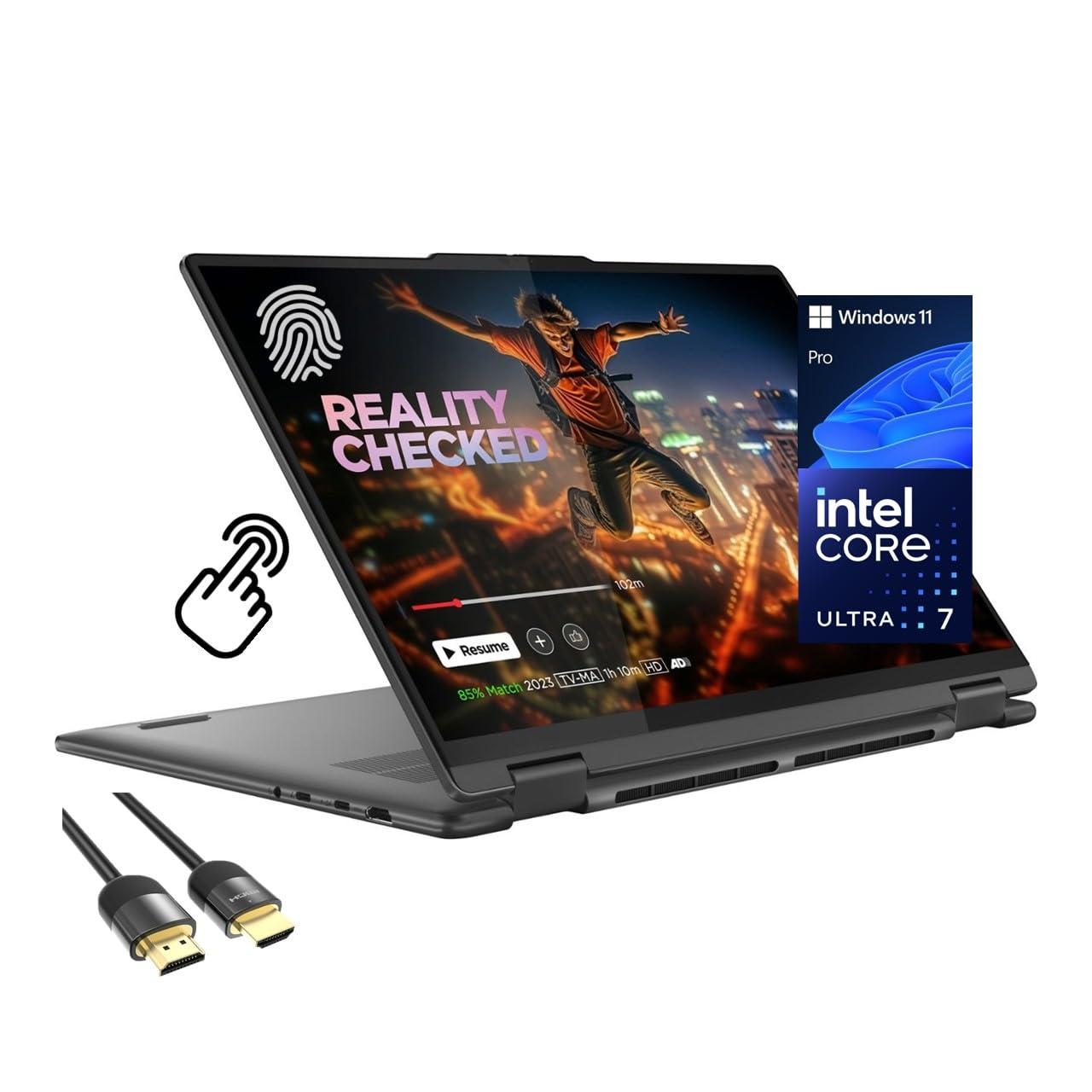 Lenovo Yoga 7i 2-in-1 Laptop, 16" 2K Touchscreen Display, Core Ultra 7 155U (Up to 4.80 GHz), 16GB DDR5, 1TB PCIe SSD, Wi-Fi 6E, Backlit KB, FP Reader, TB 4, Webcam, Keypad, PDG HDMI, Win 11 Pro