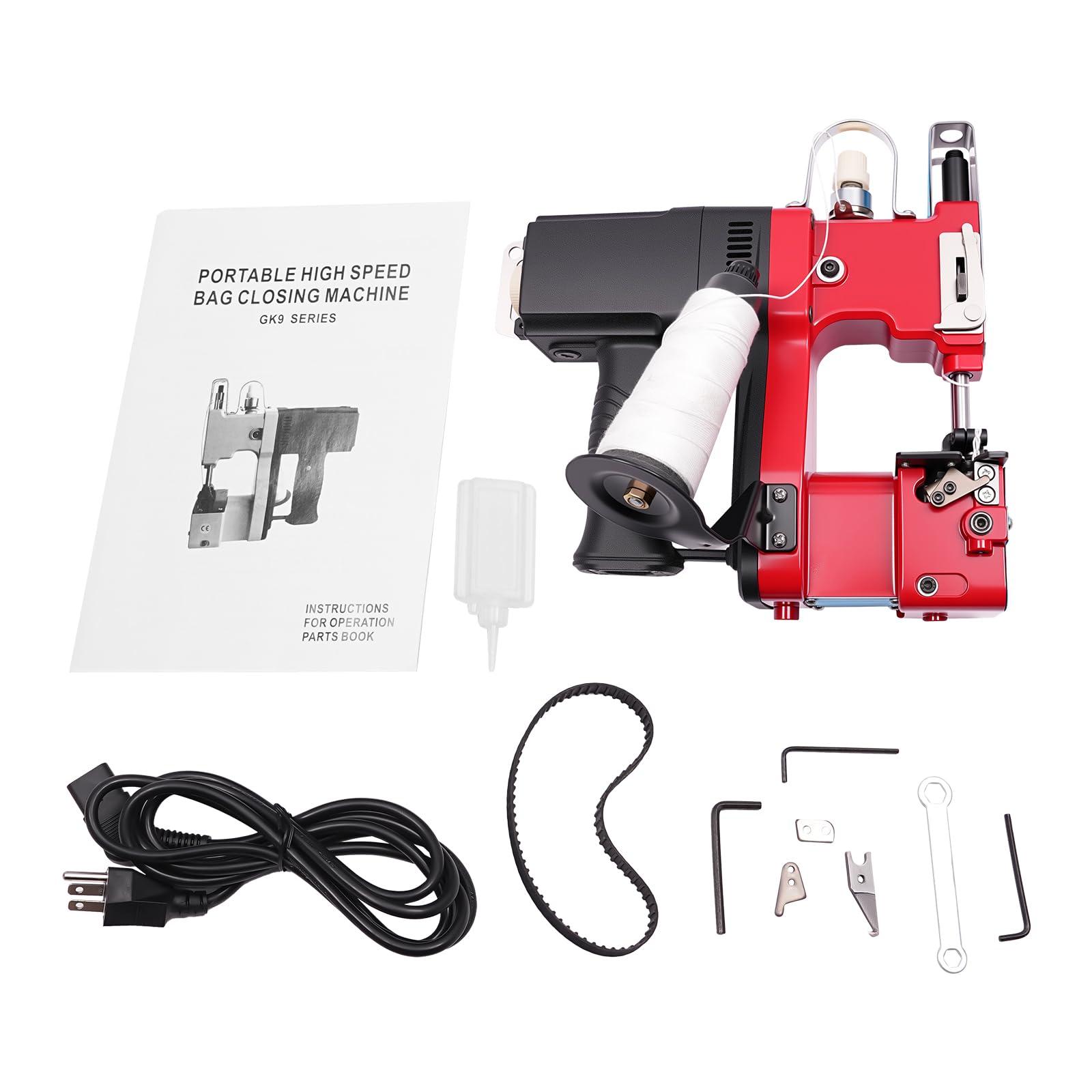 Portable Electric Sewing Machine, Leather Canvas Sewing Machine Industrial Bag Stitching Closer 110V Stitching Tool for Chemical Industry Clothing Chemical Home Textile - Image 9