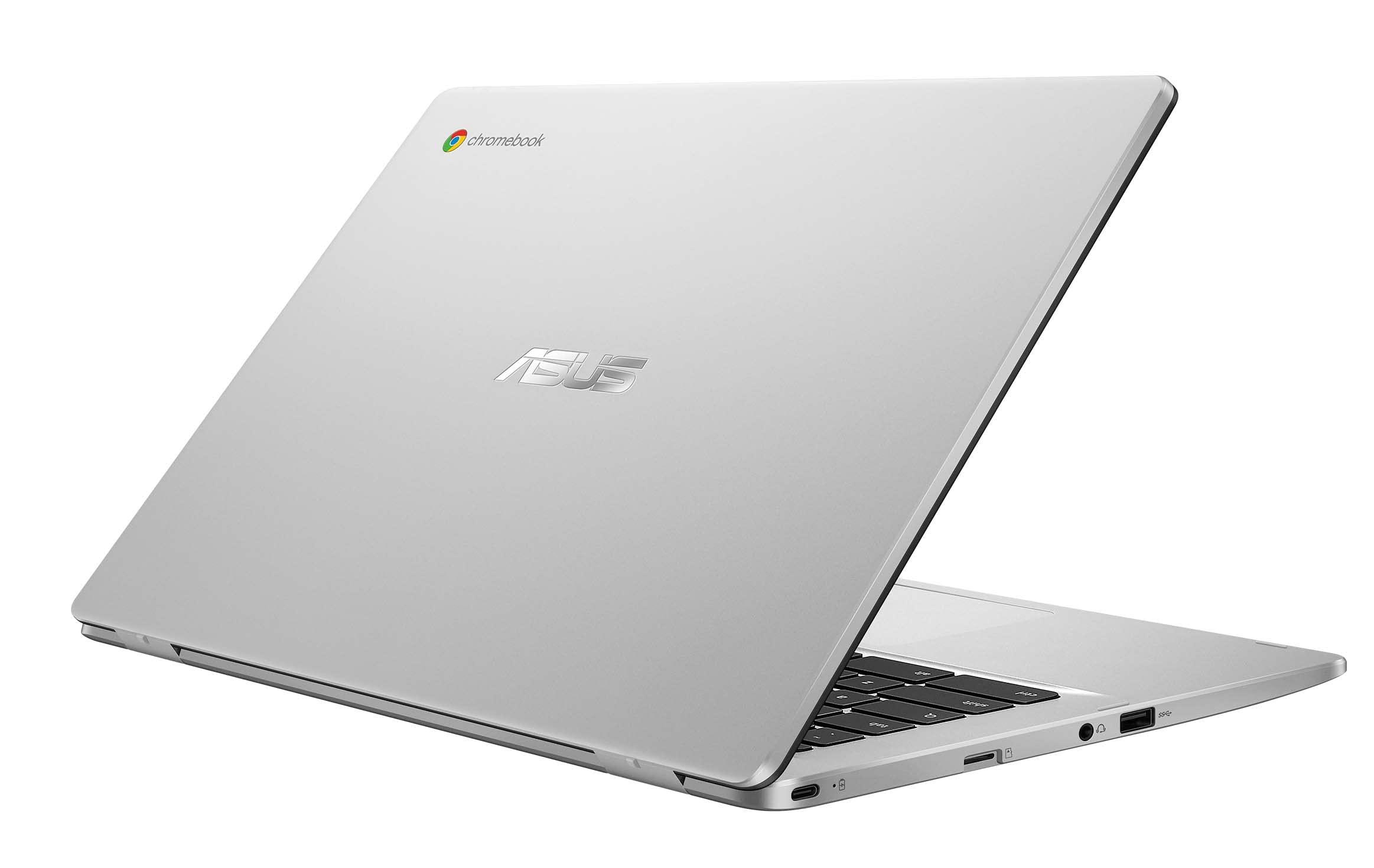 Asus 14 Slim Chrome OS Laptop Intel Processor up to 2.8GHz 14.1in Full HD NanoEdge-Display with 180 Degree-Hinge 4GB DDR4 64GB Storage WiFi + BT (C424 – ), Silver (Renewed) - Image 3