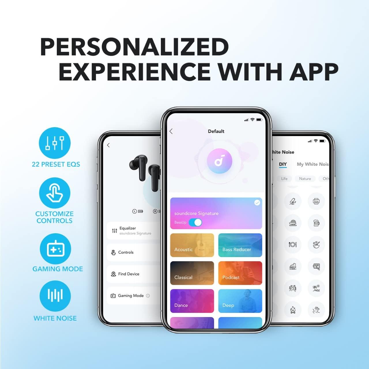 Soundcore by Anker P20i True Wireless Earbuds, 10mm Drivers with Big Bass, Bluetooth 5.3, 30H Long Playtime, Water-Resistant, 2 Mics for AI Clear Calls, 22 Preset EQs, Customization (Blue) - Image 4