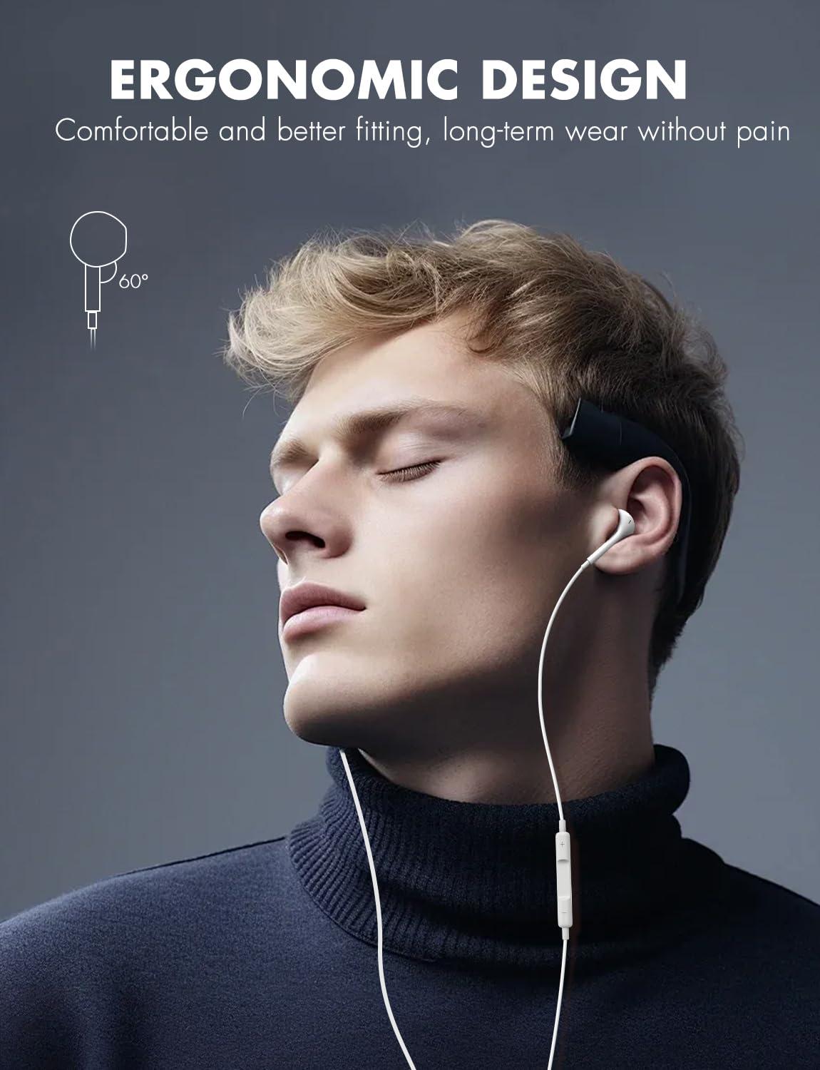 Antool USB C Headphones, 【Ultra Clear Calls & no Noise】 Earbuds Wired for iPhone 16/15 USBC Headphones,Compatible with iPhone/Android/Galaxy/iPad【2 Pack】 - Image 3