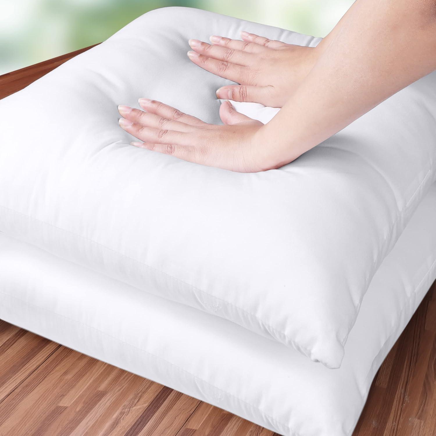Utopia Bedding Throw Pillows Insert (Pack of 2, White) - 18 x 18 Inches Bed and Couch Pillows - Indoor Decorative Pillow - Image 6