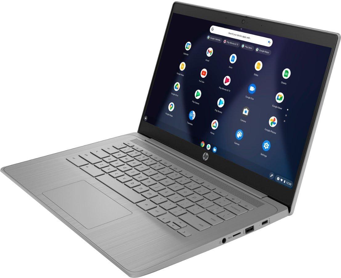 HP 2023 Chromebook Laptop, 14 Inch Display, Intel Celeron N4120 Processor, 4GB RAM, 64GB eMMC, Intel UHD Graphics 600, WiFi, Bluetooth, Chrome OS, Modern Gray - Image 3