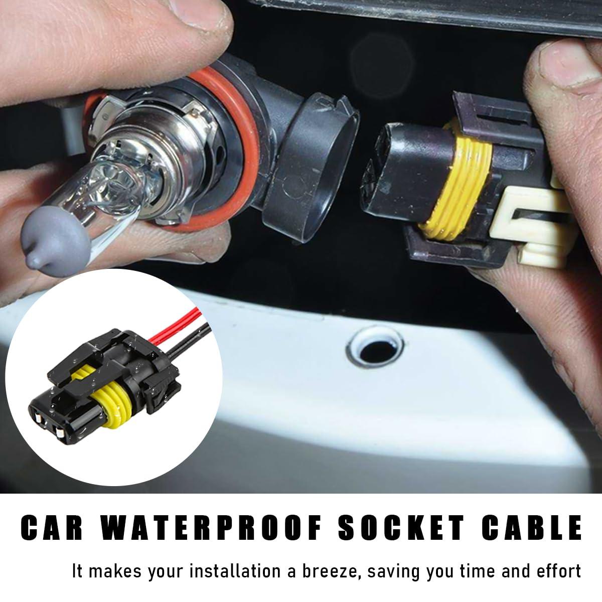 Wevdn 2 PCS 9005 HB3 9006 HB4 9012 Bulb Socket, Headlight Connector Female Adapter Wiring Harness Socket, Automotive Headlights Fog Lights Socket Wire Replacement, Car Accessories - Image 6