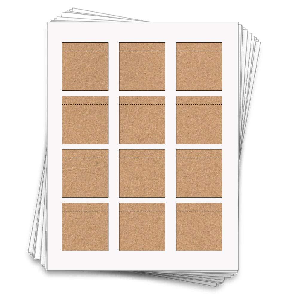 60 Dashleigh Kraft Lip Balm Labels – Perfect for Lip Gloss & Lip Stain Bottles, Inkjet or Laser Printable, 2 x 2.15 in.