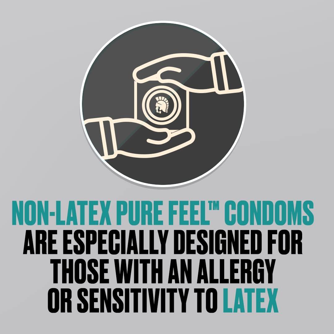Trojan Raw Non-Latex Lubricated Pure Feel Condoms, 10ct - Image 6