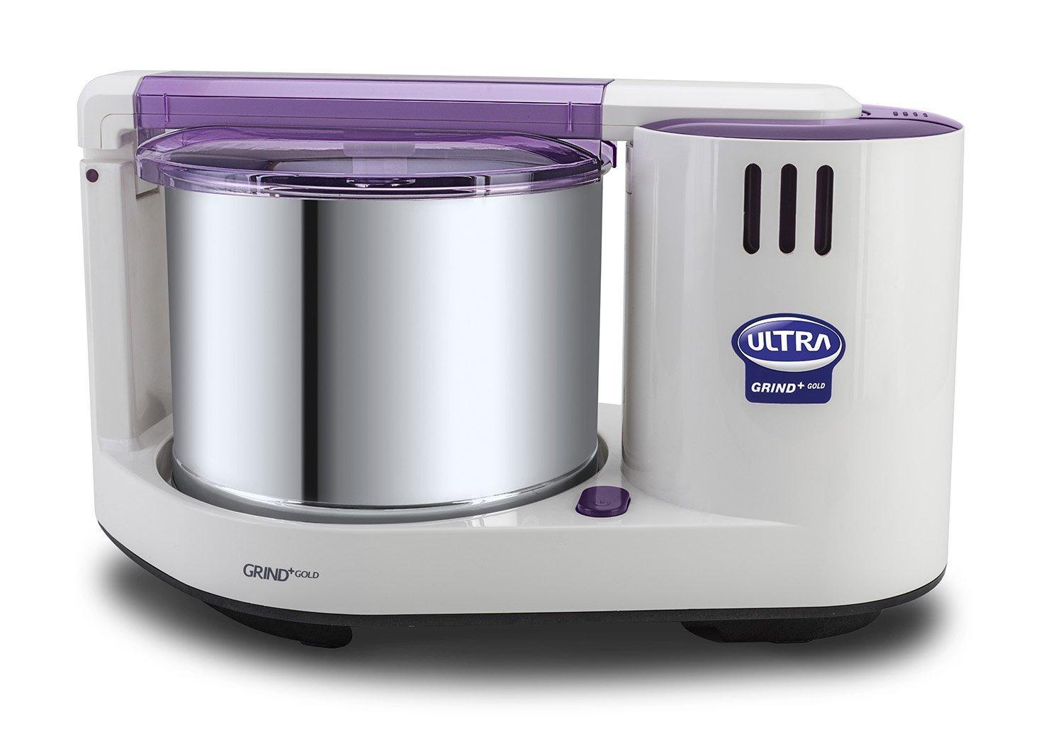 Elgi Grind+ Gold Table Top Wet Grinder with Atta Kneader, 110 Volt, 2-Liter, Purple - Image 2