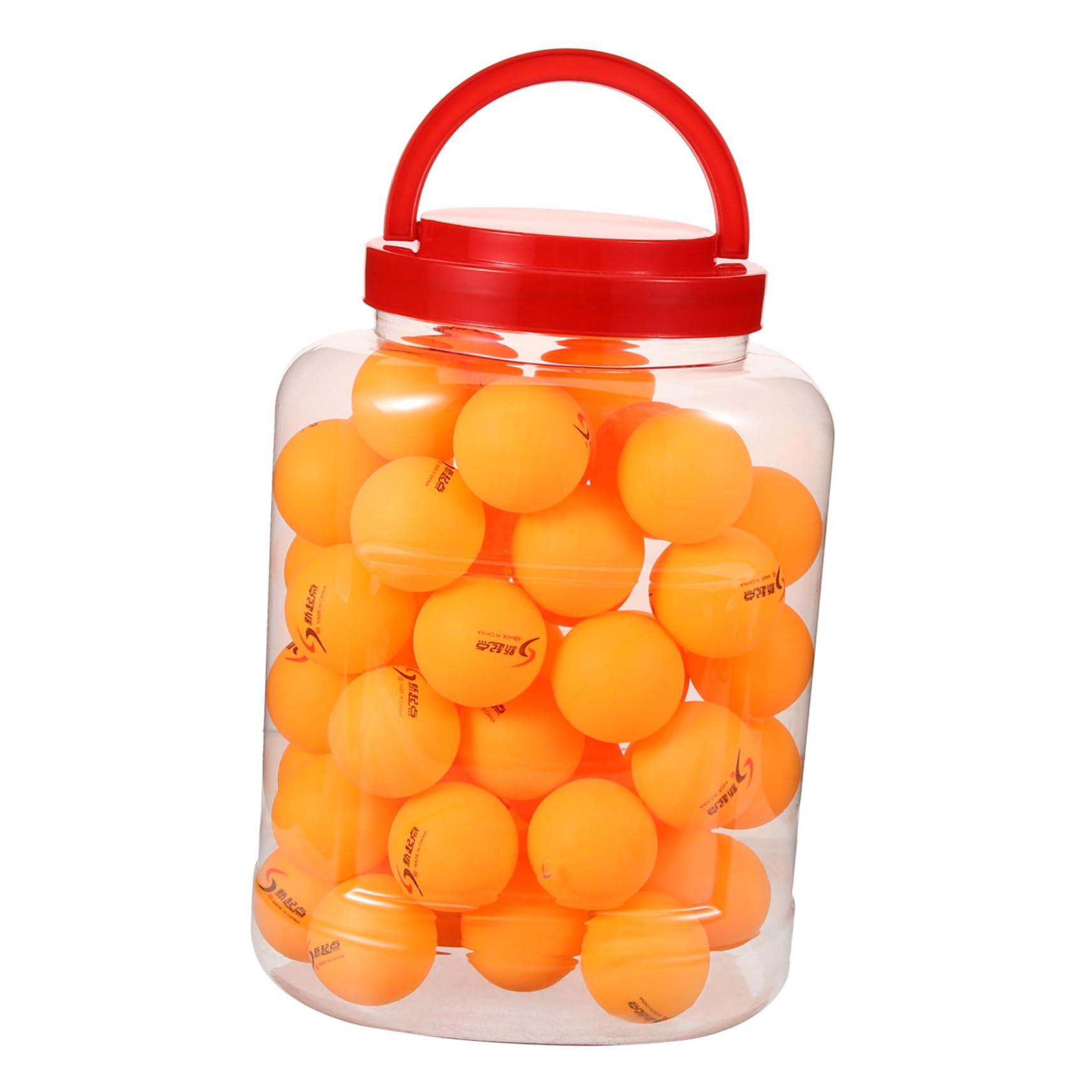 OHPHCALL 60pcs Table Tennis Small Round Training for Beginners Consistent Bounce for Pong Games and Serving Machines Reusable Material
