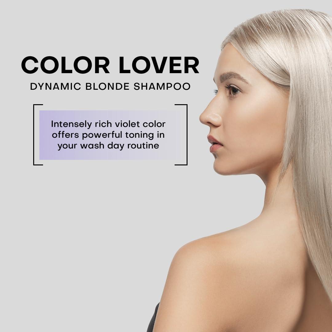 FRAMESI Color Lover Dynamic Blonde Purple Shampoo, Sulfate Free Shampoo, Color Treated Hair - Image 3