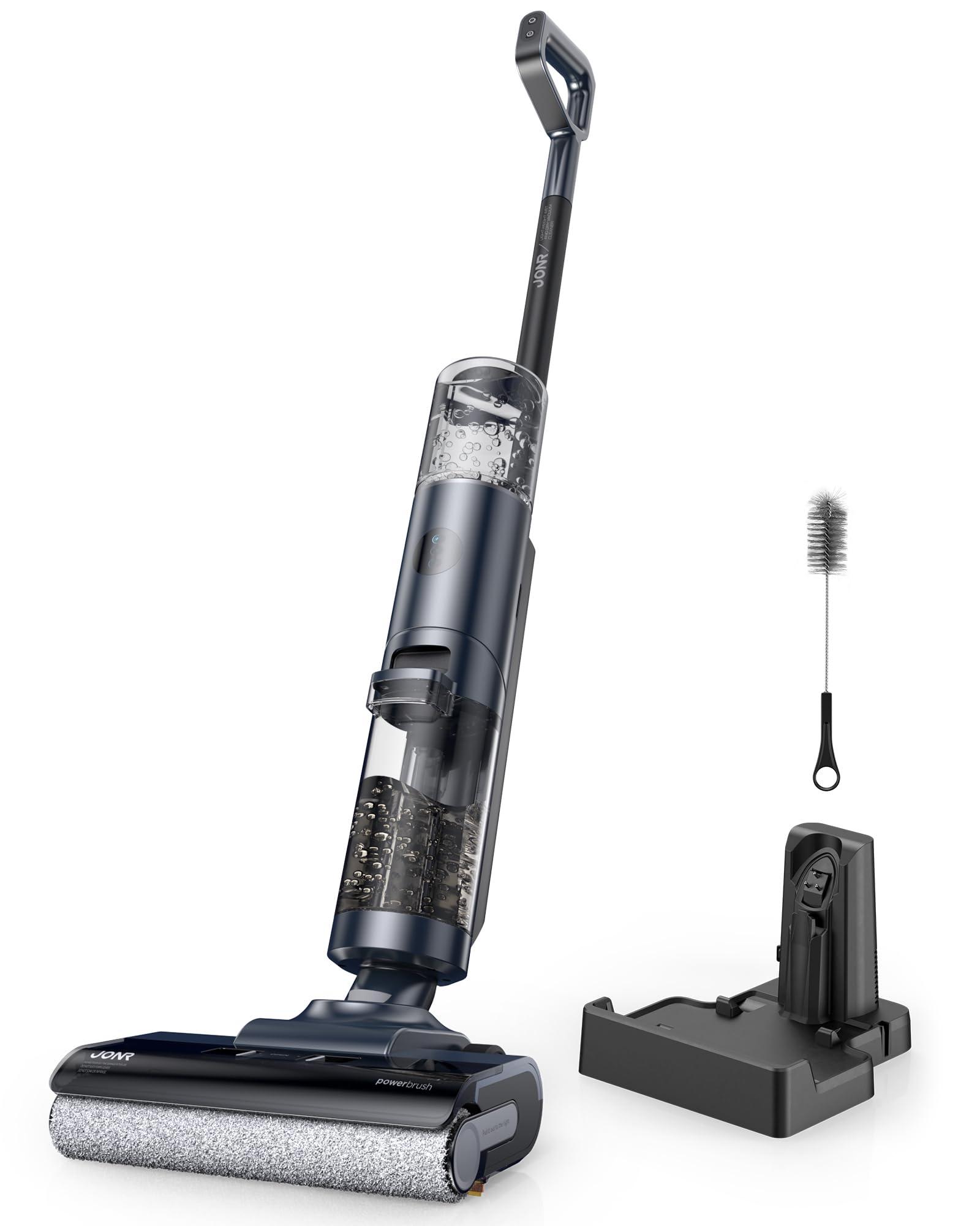 JONR ED12 PRO Wet Dry Dual-use Vacuum Cleaner,An Intelligent Vacuum Cleaner Suitable for Hard Floors,Three Sided Cleaning,Hot Water Self-Cleaning,Hot Air Drying,850ml Water Tank, Easy to Clean Hair