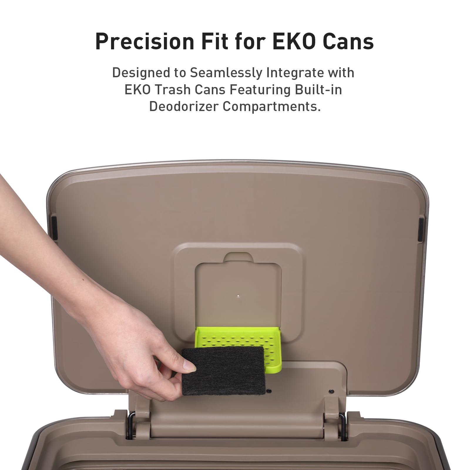 EKO Madison Matte Stainless 50 Liter/13.2 Gallon Step Trash Can with Inner Liner & Odor Filter Refills for Trash Can and Compost Bin, Activated Charcoal Deodorizer - Image 6