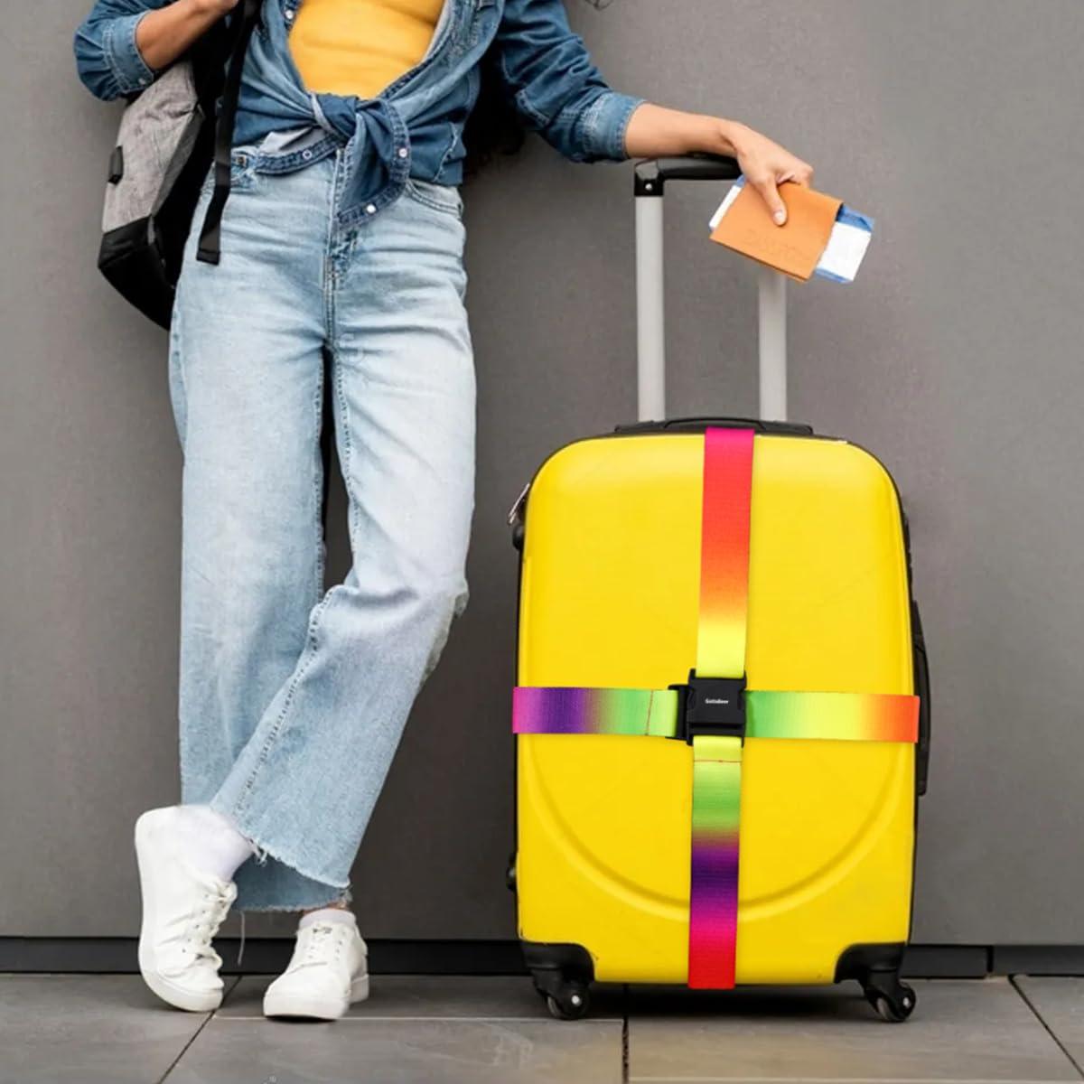 Adjustable Travel Luggage Strap Suitcase Belt Travel Bag Accessories 1.96 in W x 6.23 ft L - Image 8