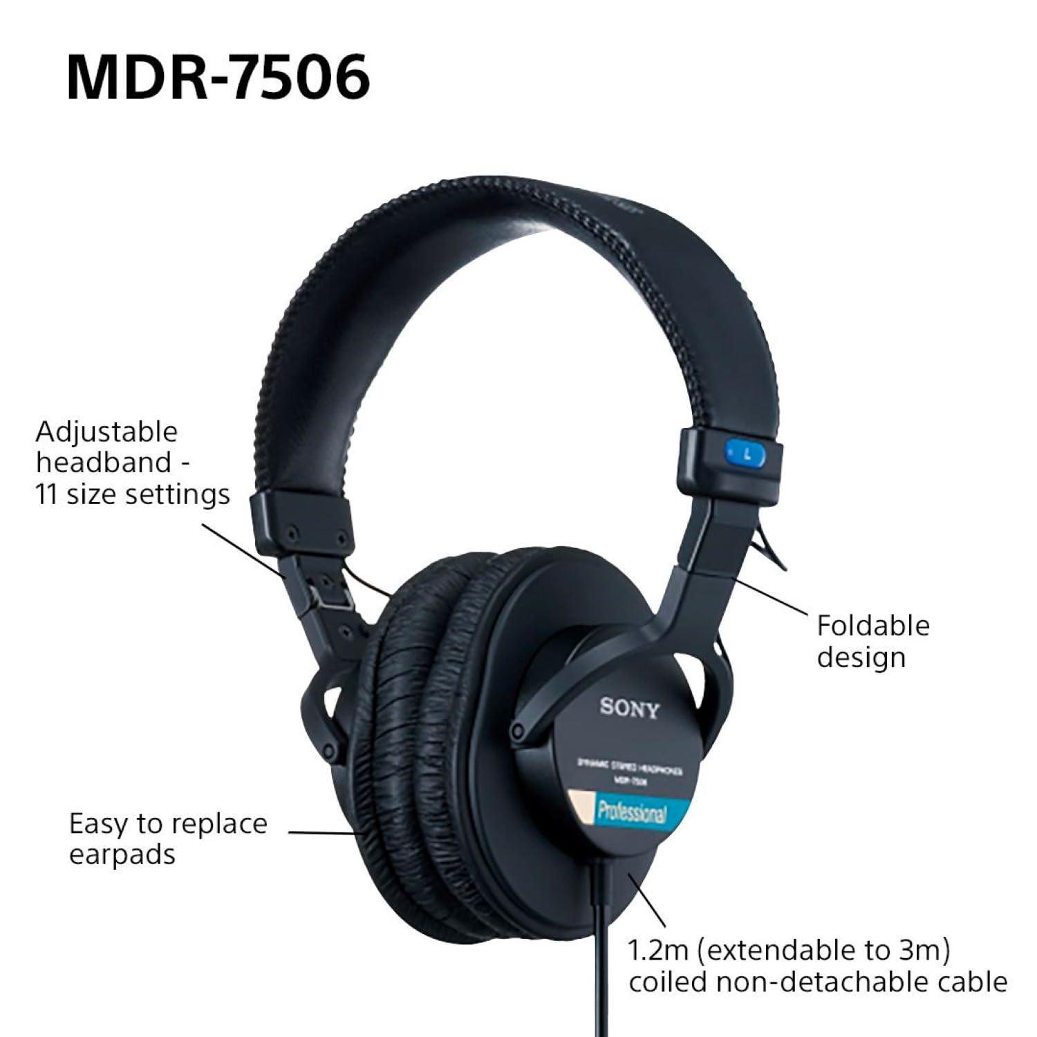 Sony MDR7506 Professional Large Diaphragm Headphone - Image 10