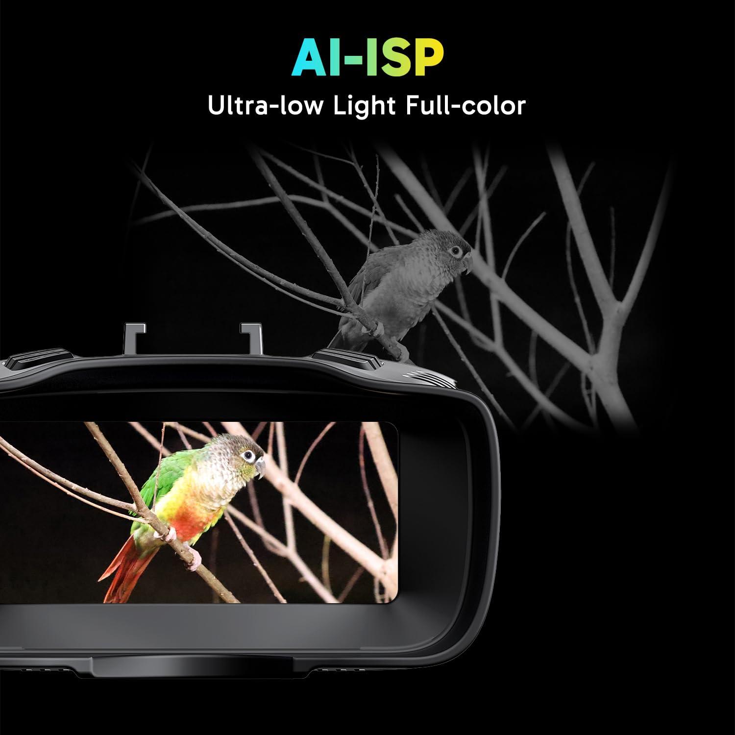 AKASO Seemor-200 Night Vision Goggles - 4K Full Color Night Vision Binoculars for Adults, App-Enabled Photo and Video Saving,AI-ISP 3280FT Viewing Range,16x Digital Zoom for Camping Hiking & Security - Image 2