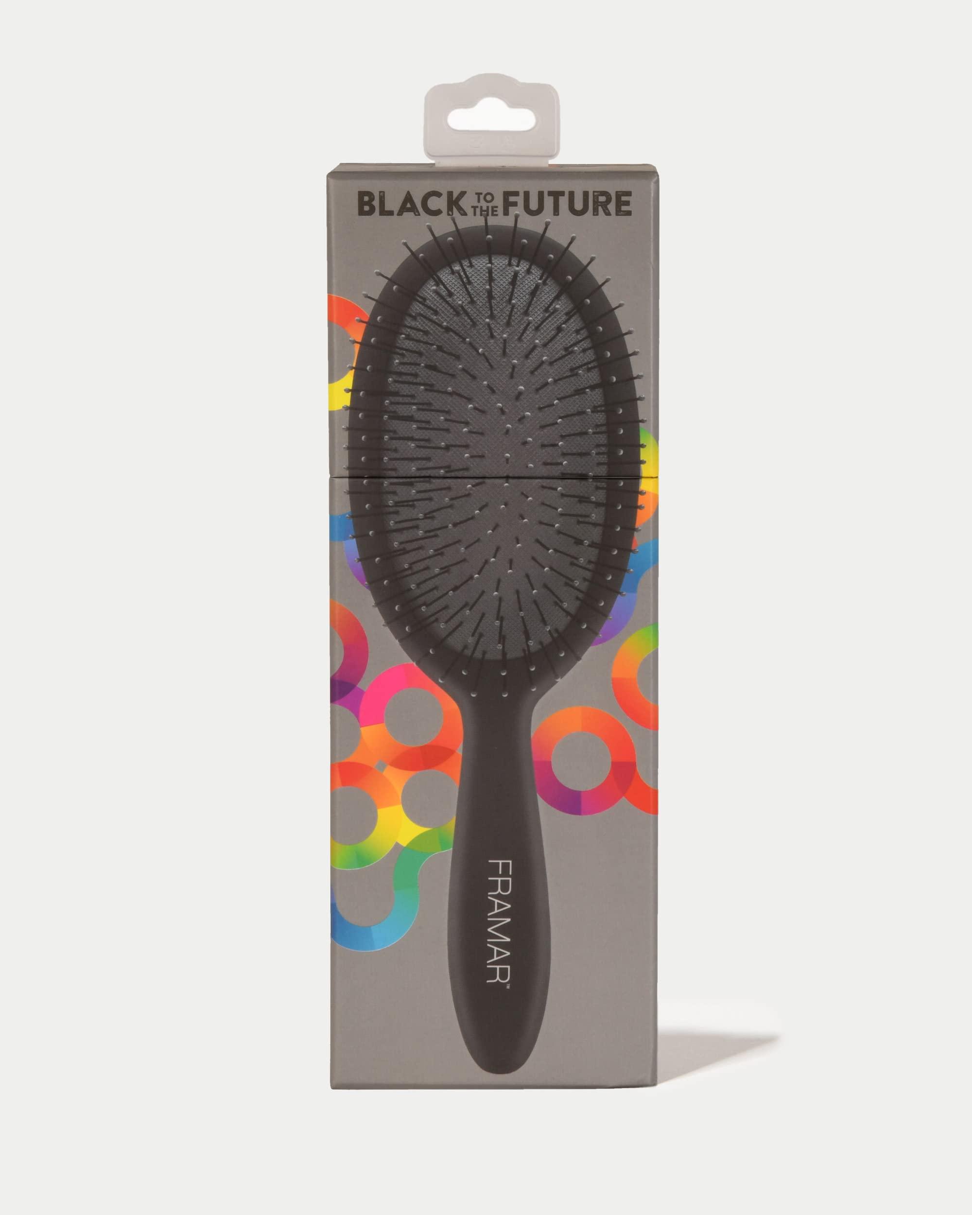 Framar Detangling Brush for Curly Hair – Hair Brushes for Women Detangler, Wet Detangler Hair Brush Wet, Wet Hairbrush For Women, Hairbrushes, Wet Hair Brush Detangler – Reduces Hair Breakage Black - Image 3
