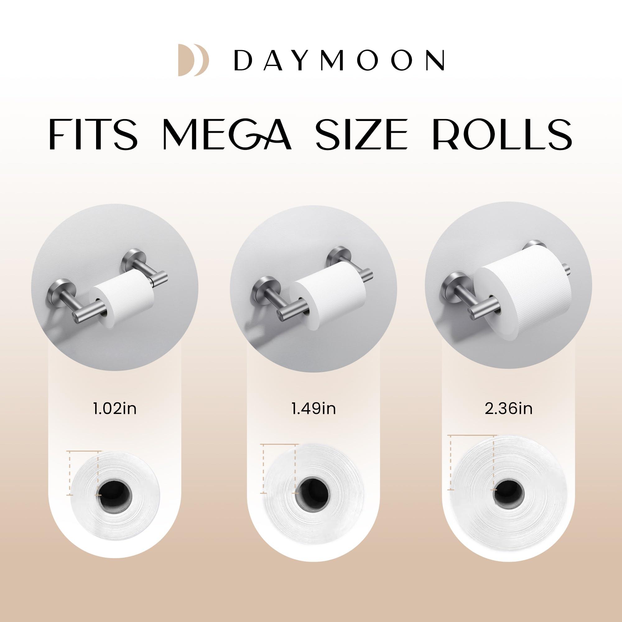 Day Moon Brushed Nickel Toilet Paper Holder - Wall Mount Modern Roll Holder for Bathroom - Image 6