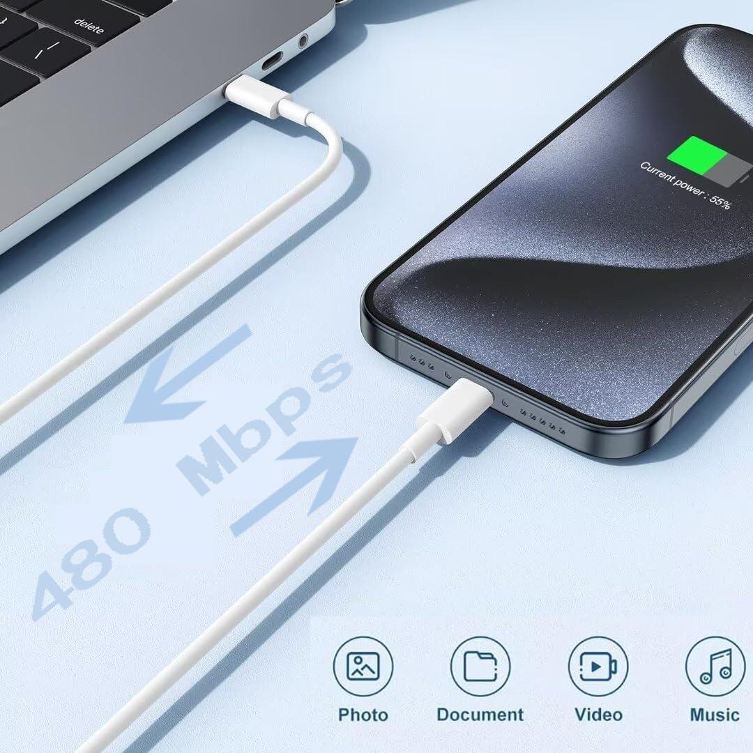 iPhone 16 15 Fast Charging [Apple MFi Certified] 30W USB C Charger Block Type C Charger 2 Pack 6FT Cord Compatible with iPhone 16/16 Plus/16 Pro/16 Pro Max/iPhone 15/15 Pro Max - Image 5