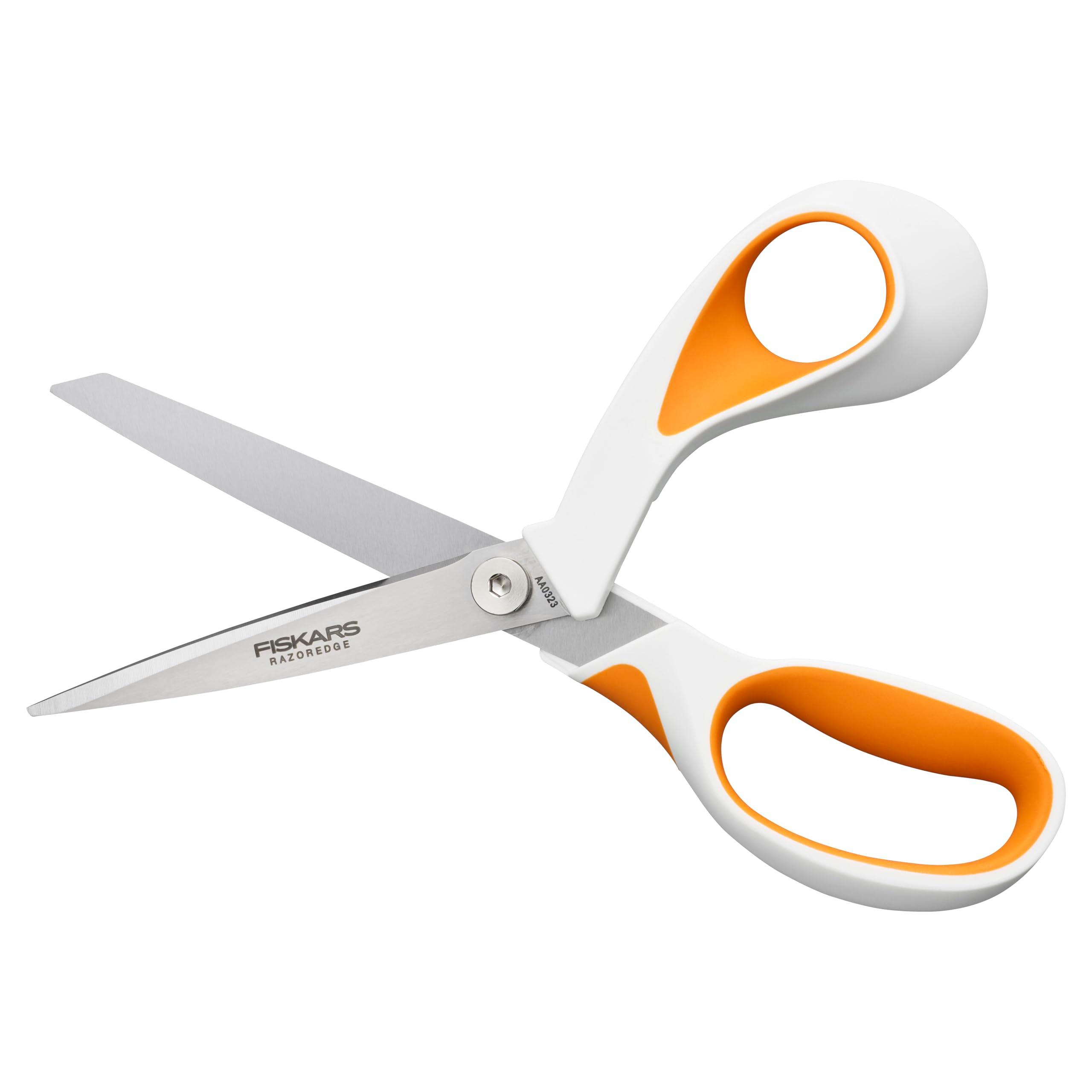 Fiskars RazorEdge Fabric Scissors - 8" Heavy Duty Fabric Shears with SoftGrip Ergonomic Handle, Premier Grade Stainless Steel Blades - Image 5