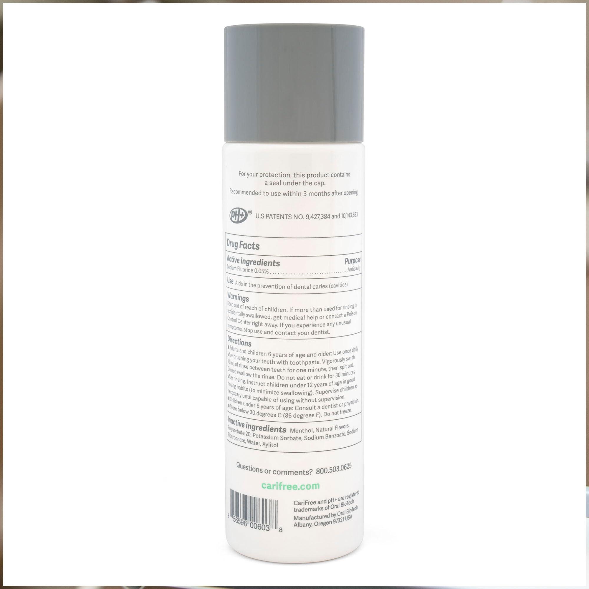 CariFree Maintenance Rinse, Mint Flavored, Anti-Cavity Fluoride Mouthwash, Dentist Recommended, Prevents Oral Decay, Freshens Breath, Alcohol-Free, Neutralizes pH (Previously CTx3) - Image 12