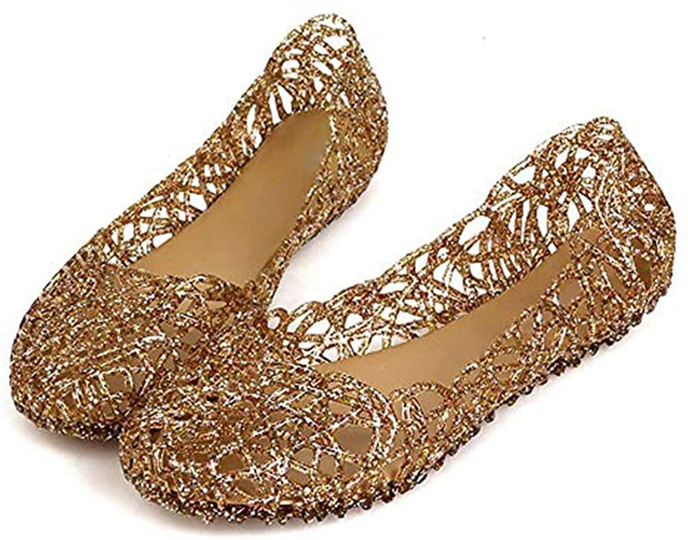 Domucos Womens Sandals Flat Jelly Shoes Slip On Hollow Out Loafers… - Image 4