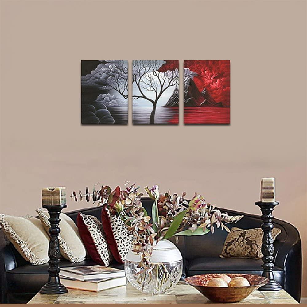 Wieco Art The Cloud Tree 3 Panels Modern Giclee Canvas Prints Artwork Abstract Seascape Paintings Reproduction Sea Beach Pictures Printed on Canvas Wall Art for Home Decorations Wall Decor - Image 9