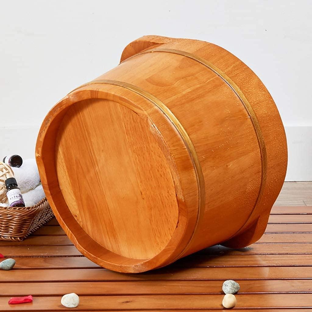 Wood Foot Bath Bucket Household Gift Wooden Foot Tub Thicken Foot Basin Wooden Bucket Foot Spa Tub for Soaking Feet Massager Foot Tub Health Foot Bath Foot Barrel Wooden Solid Wood Natural Household I - Image 4