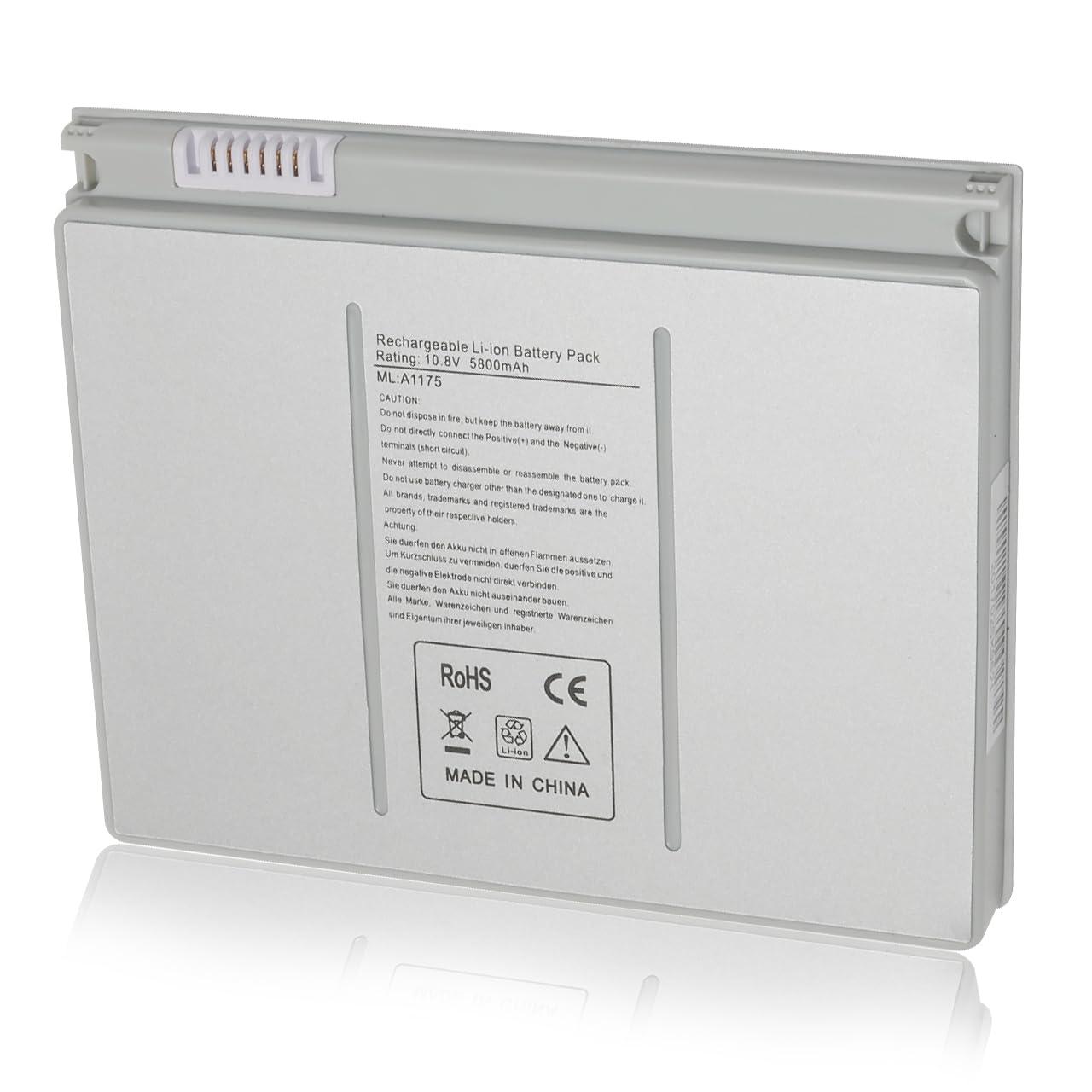 Zosam New Upgrade A1175 Laptop Battery Compatible for MacBook Pro 15 inch A1175/A1260/A1150 A1211/A1226(2006 2007 2008 Version) Compatible for MacBook Pro Battery MA348/A MA348G/ -10.8V 5800mah