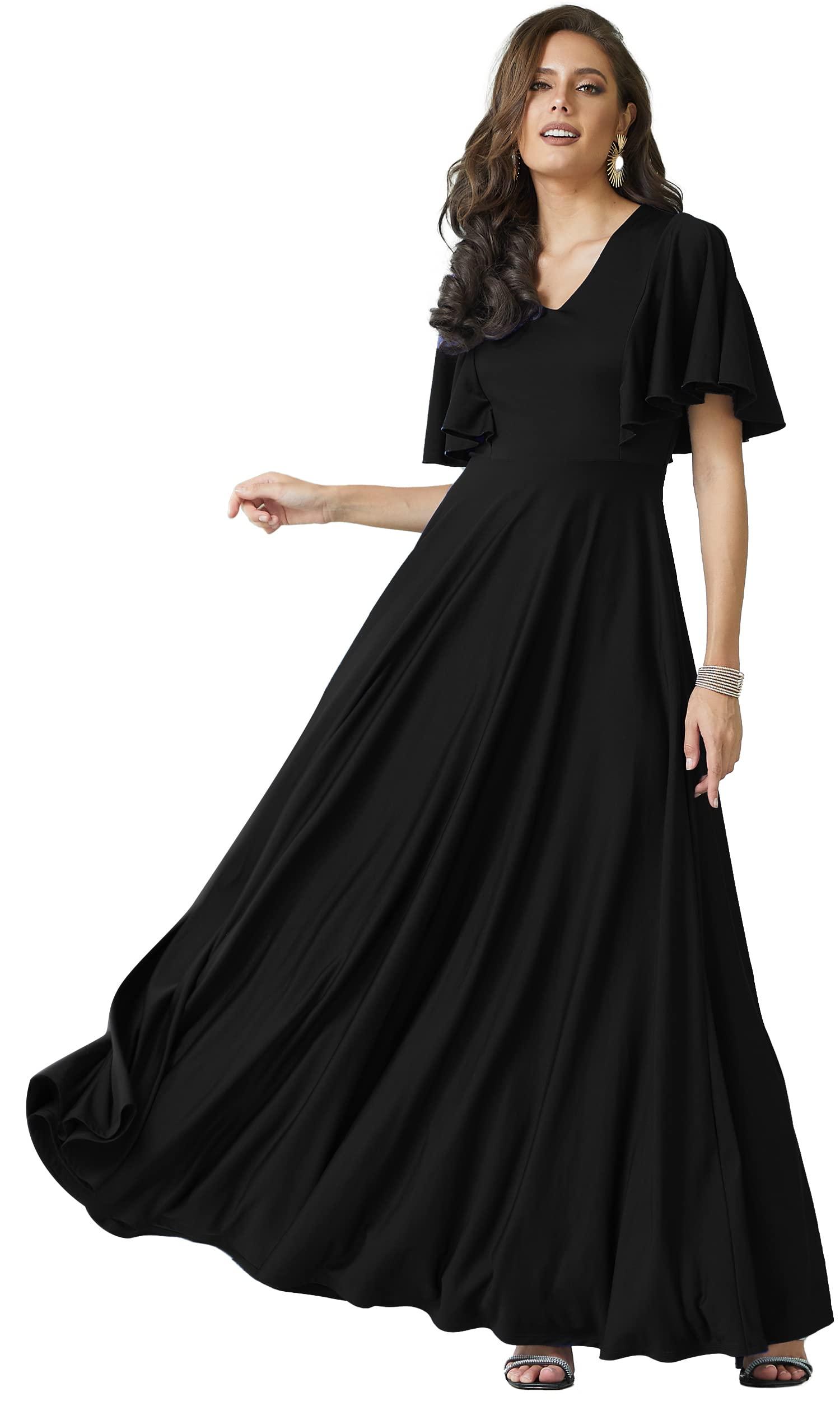 KOH KOH Womens 2025 Long Elegant Bridesmaid Evening Cocktail Modest Maxi Dress