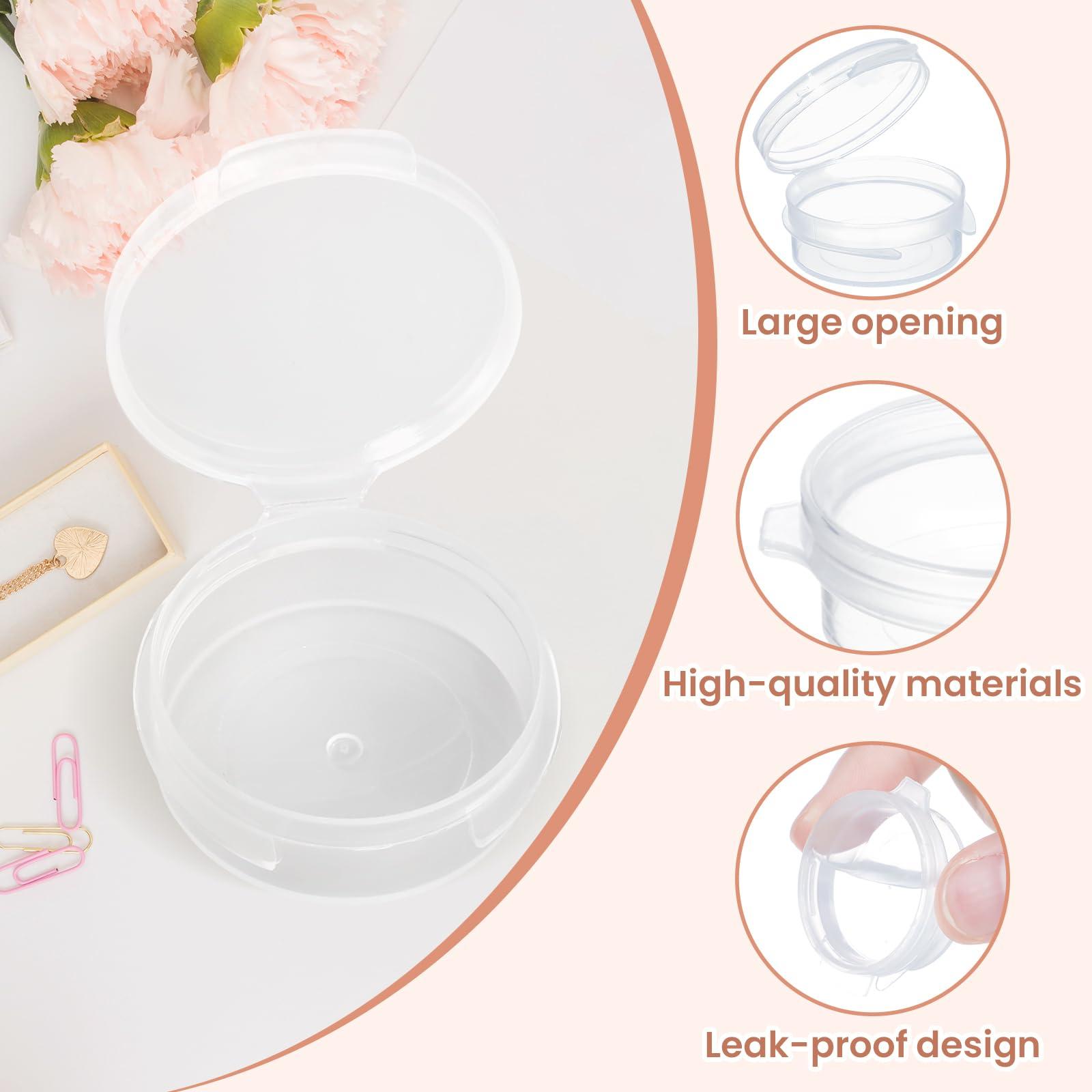 Liobelon 30 Pack 10g/0.34oz Clear Plastic Sample Jars with Snap Lids, Mini Travel-Size Cosmetic Containers for Cream, Skincare, Powder, Jewelry - Image 5