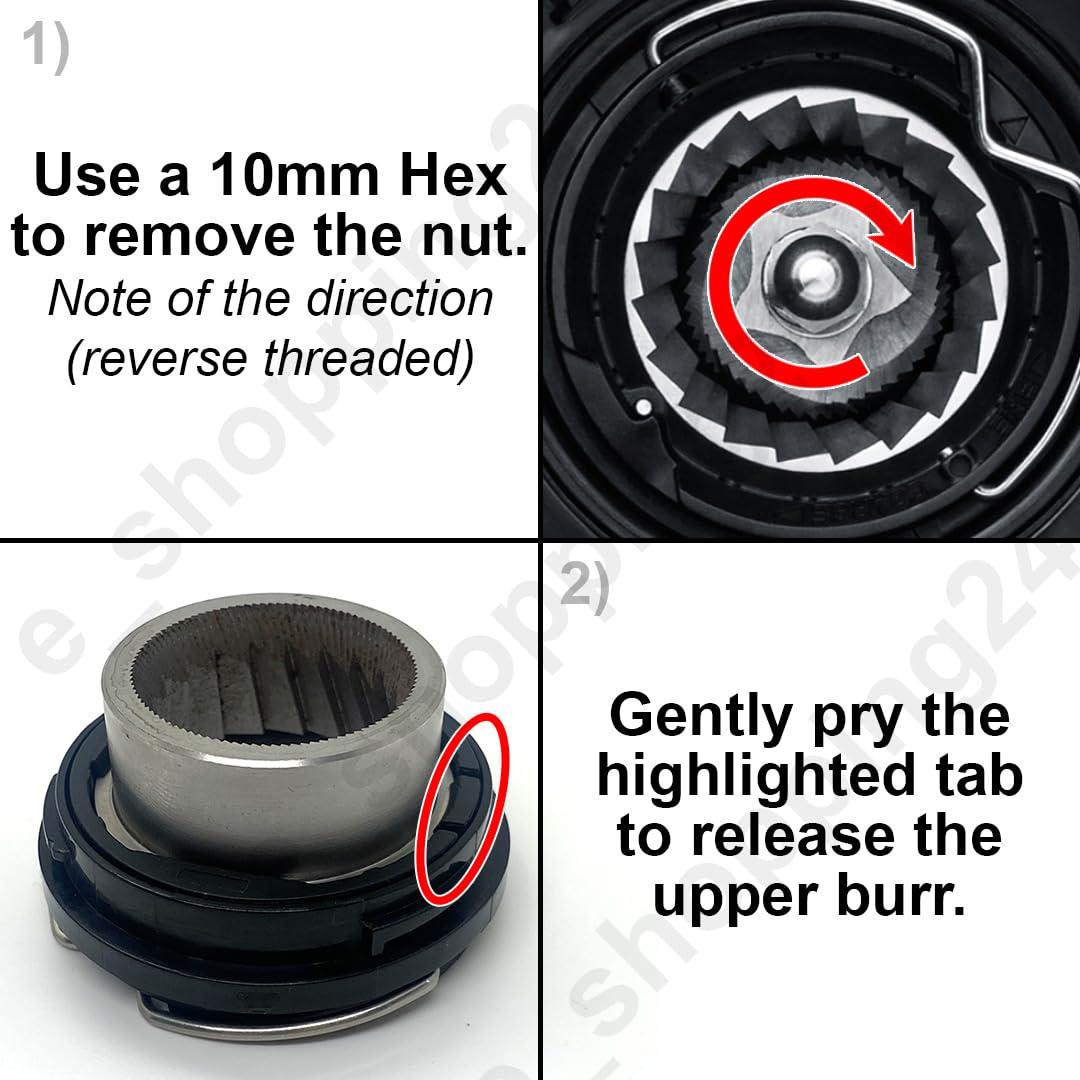 Replacement Upper & Lower Precision Fit Conical Burrs for Sage/Breville Barista Espresso Coffee Machines Grinders Pre 1926 PDC - Image 6