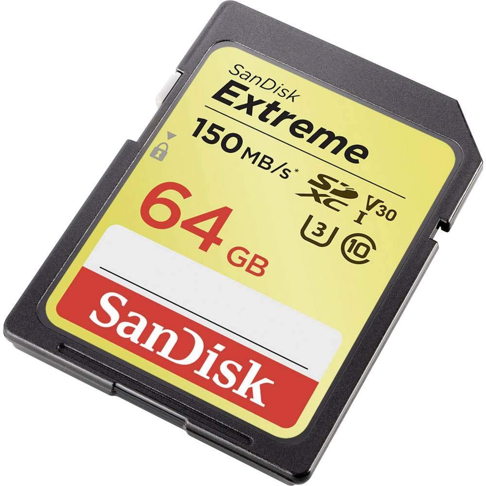 SanDisk 64GB Extreme SDXC UHS-I Memory Card - 150MB/s, C10, U3, V30, 4K UHD, SD Card - SDSDXV6-064G-GNCIN - Image 3