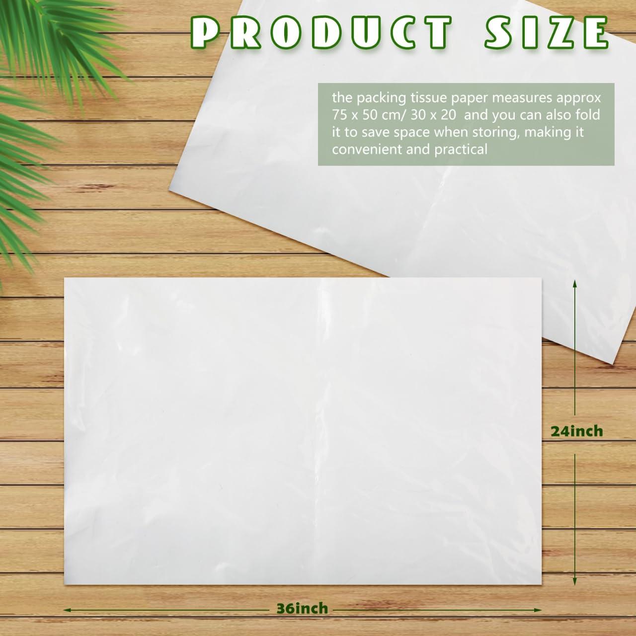 RYKOMO 100 Sheets 24 x 36 Inch Acid Free Archival Tissue Paper Unbuffered No Acid Paper White No Lignin Free Packing Tissue Papers for Preserving Clothing Storage Textiles Present Wrap - Image 2