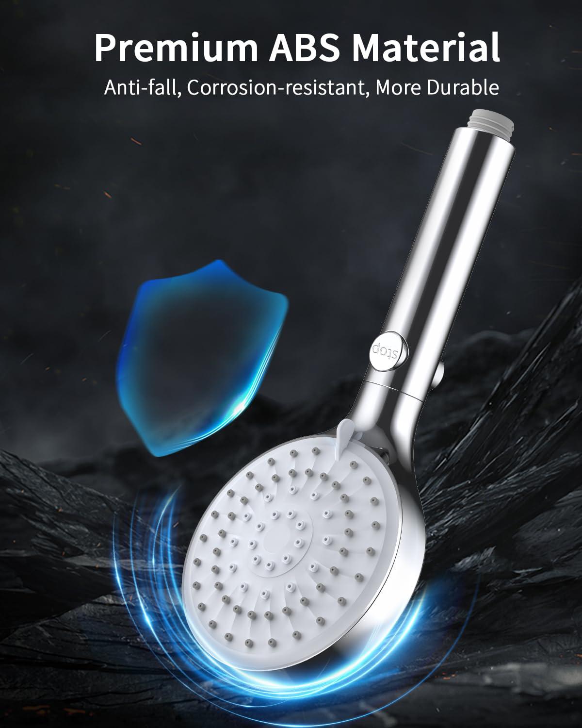 FASDUNT Shower Head with Handheld, High Pressure Handheld Shower Head with 80" Extra Long Stainless Steel Hose & Adjustable Bracket, Showerhead with ON/OFF Switch for Pets Bath - Image 6