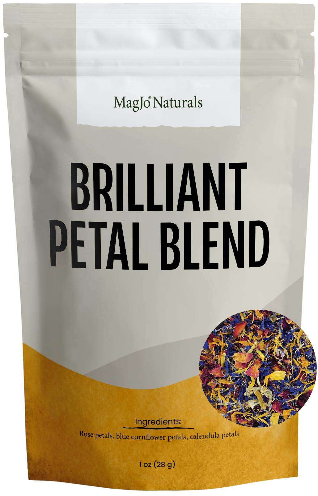 MagJo Naturals Brilliant Flower Petal Blend - Edible blend of calendula, blue cornflower and rose petals, all natural, food-grade, dried floral mix for baking, cocktails & garnish, Packaged in the USA - Image 2
