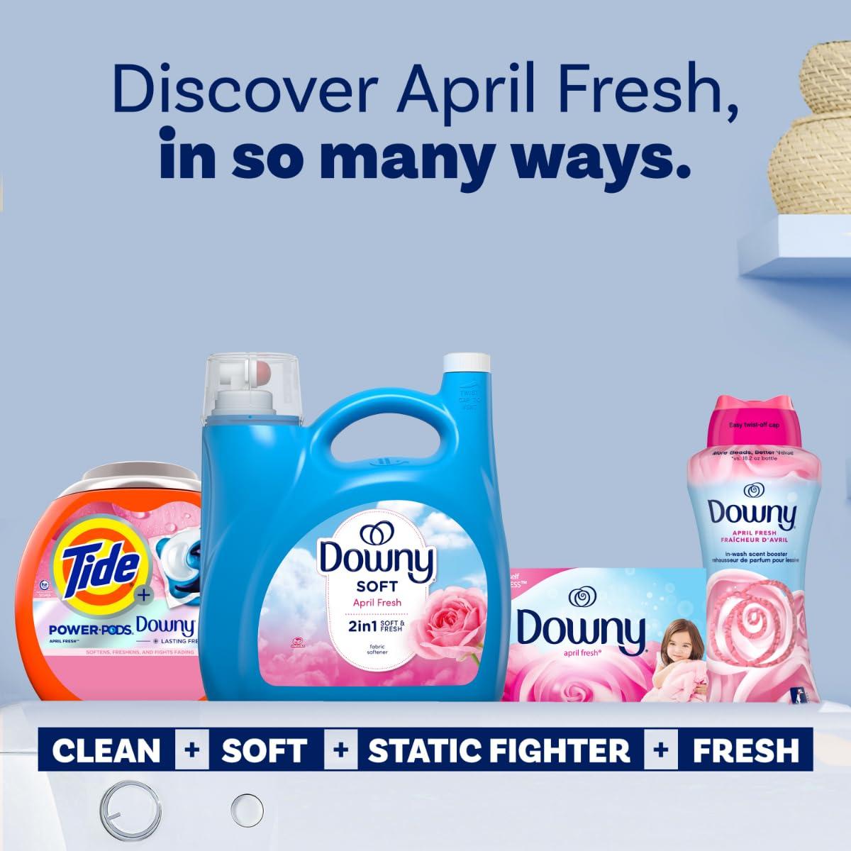 Downy Fabric Softener Liquid, April Fresh Scent, 140 fl oz, 190 Loads, HE Compatible, Downy Fabric Softener, Liquid Fabric Softener, Laundry - Image 8