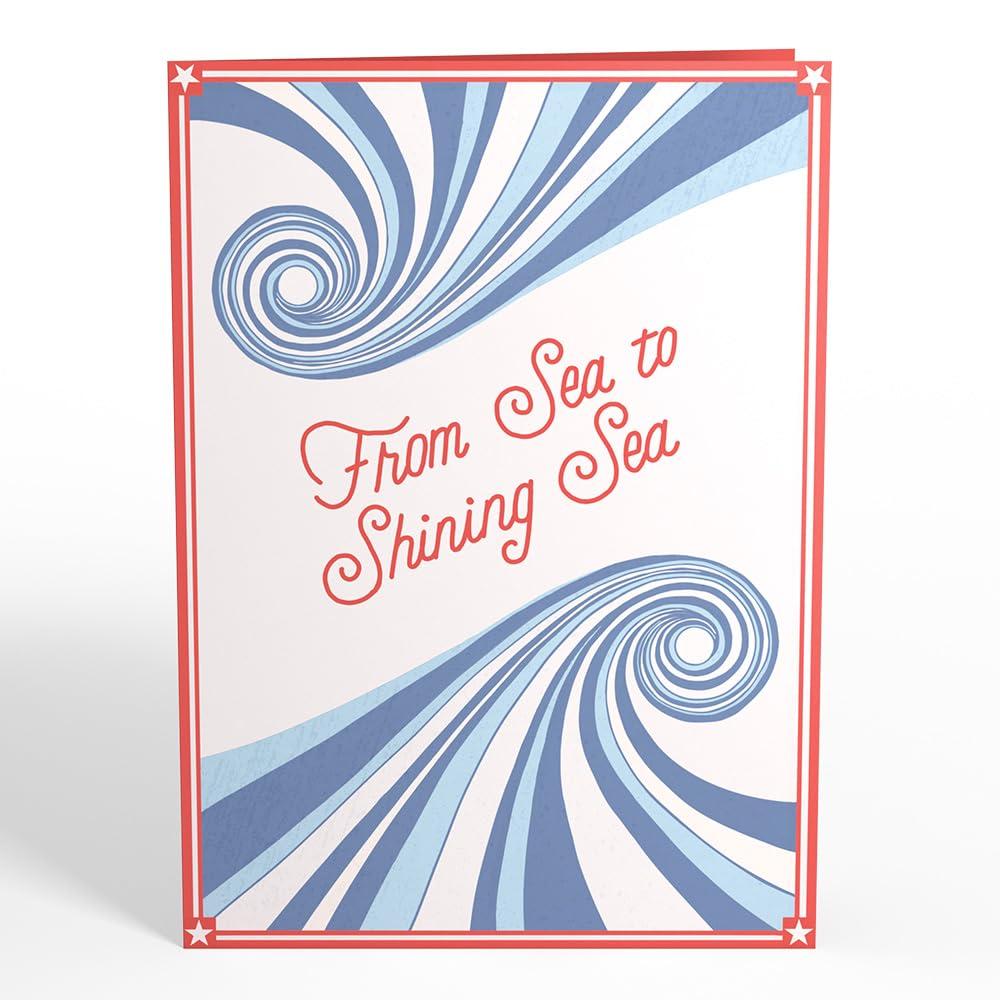 Lovepop 4th of July Independence Day Pop-Up Card for Her and Him - 3D Greeting Cards for Boys, Girls, Men, Women - From Sea to Shining Sea - 5" x 7" Card - Blank Notecard and Envelope Included - Image 3
