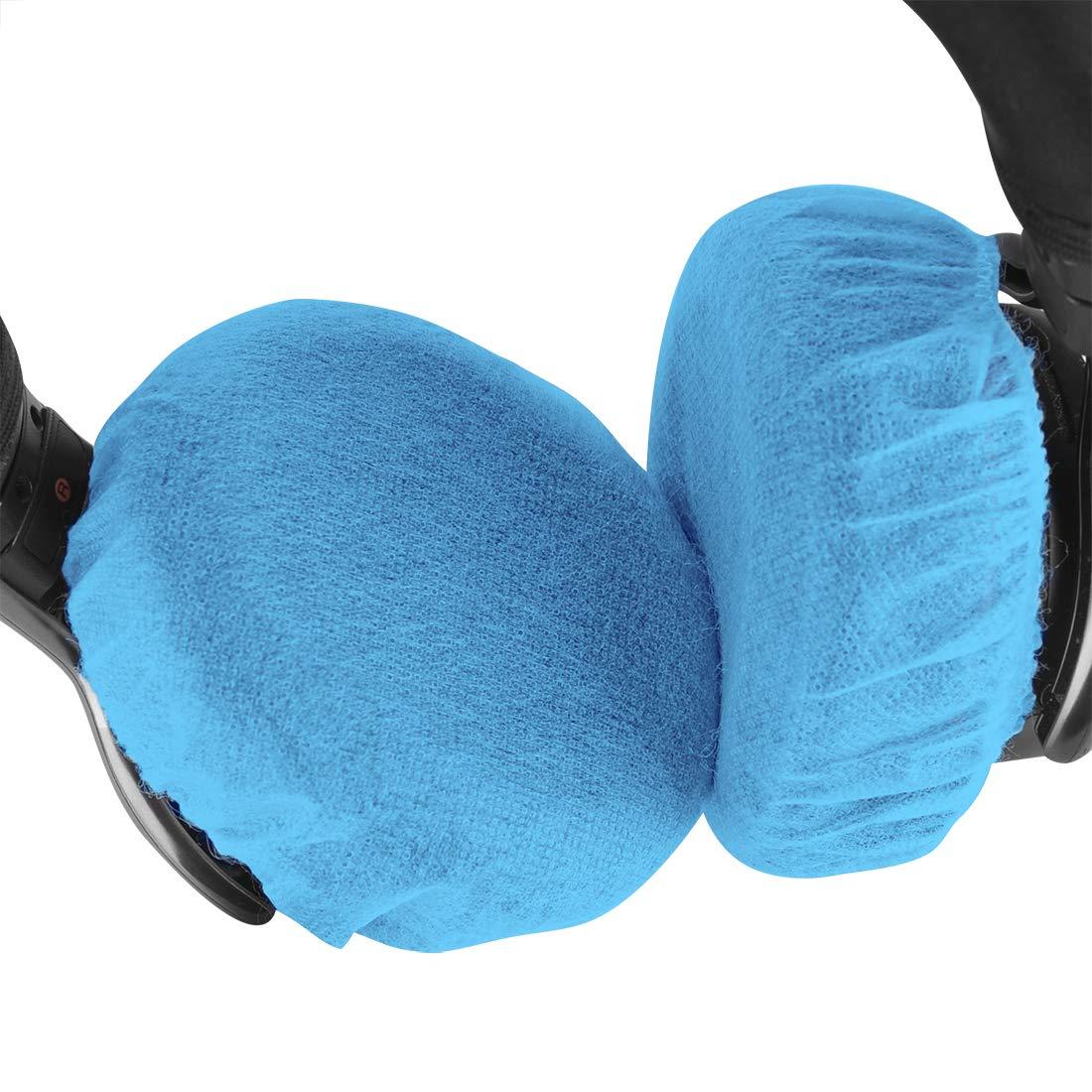 Geekria 100 Pairs Disposable Headphones Ear Cover for Bose QC45, Sony MDR-7506, WH-1000XM6, Beats Studio PRO, Soundcore Anker Life 20, Hygienic Ear Cushion Protector (M/Blue) - Image 9