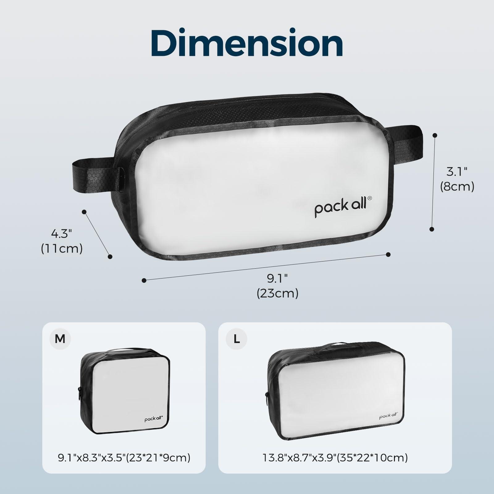 pack all Seamless Clear Toiletry Bag, Tear-resistant Clear Makeup Bag, Water-resistant Travel Packing Organizer for Toiletries, Cosmetics and Accessories (Small) - Image 7