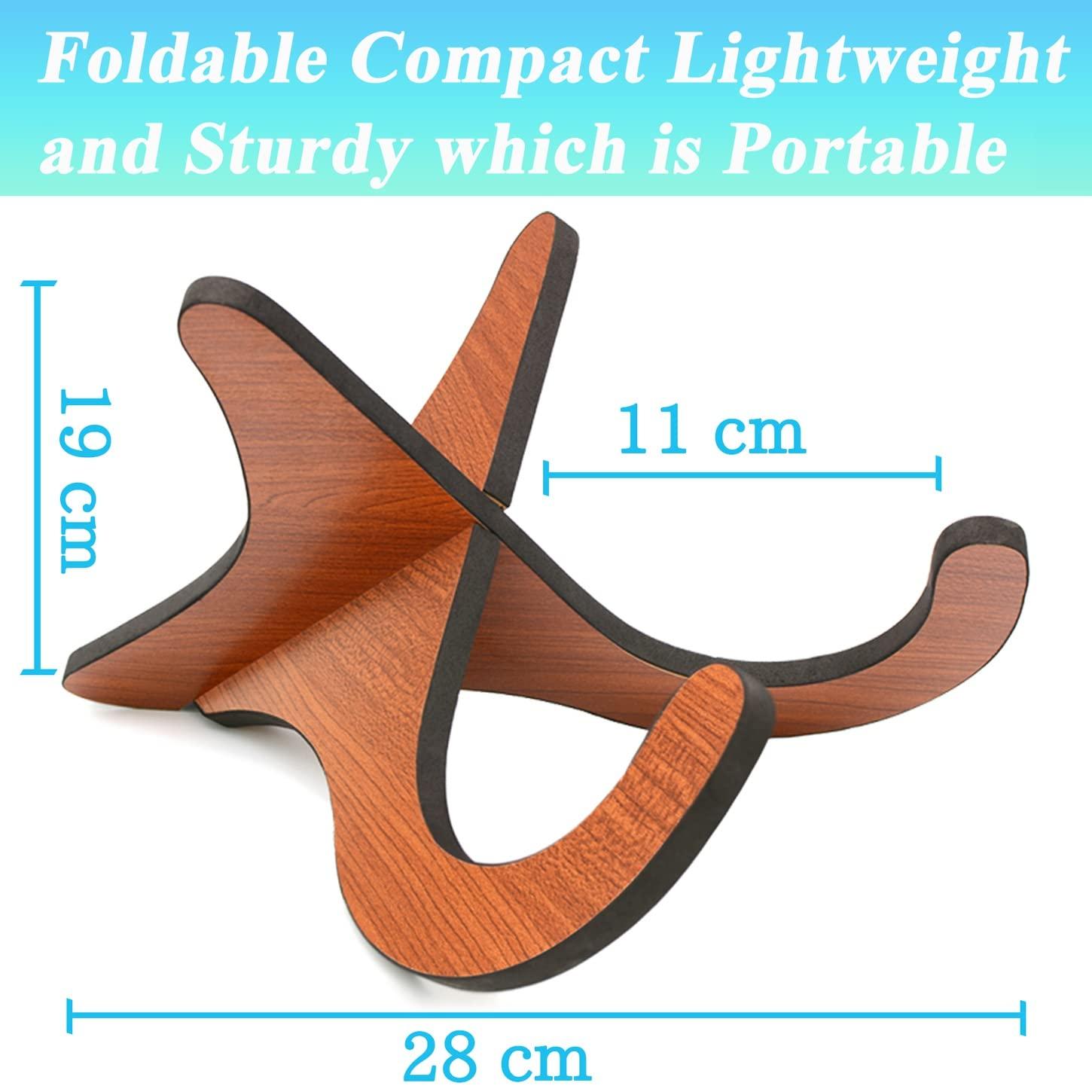 Ukulele Wood Folding Portable Stand for Mandolins and Violins - Image 4