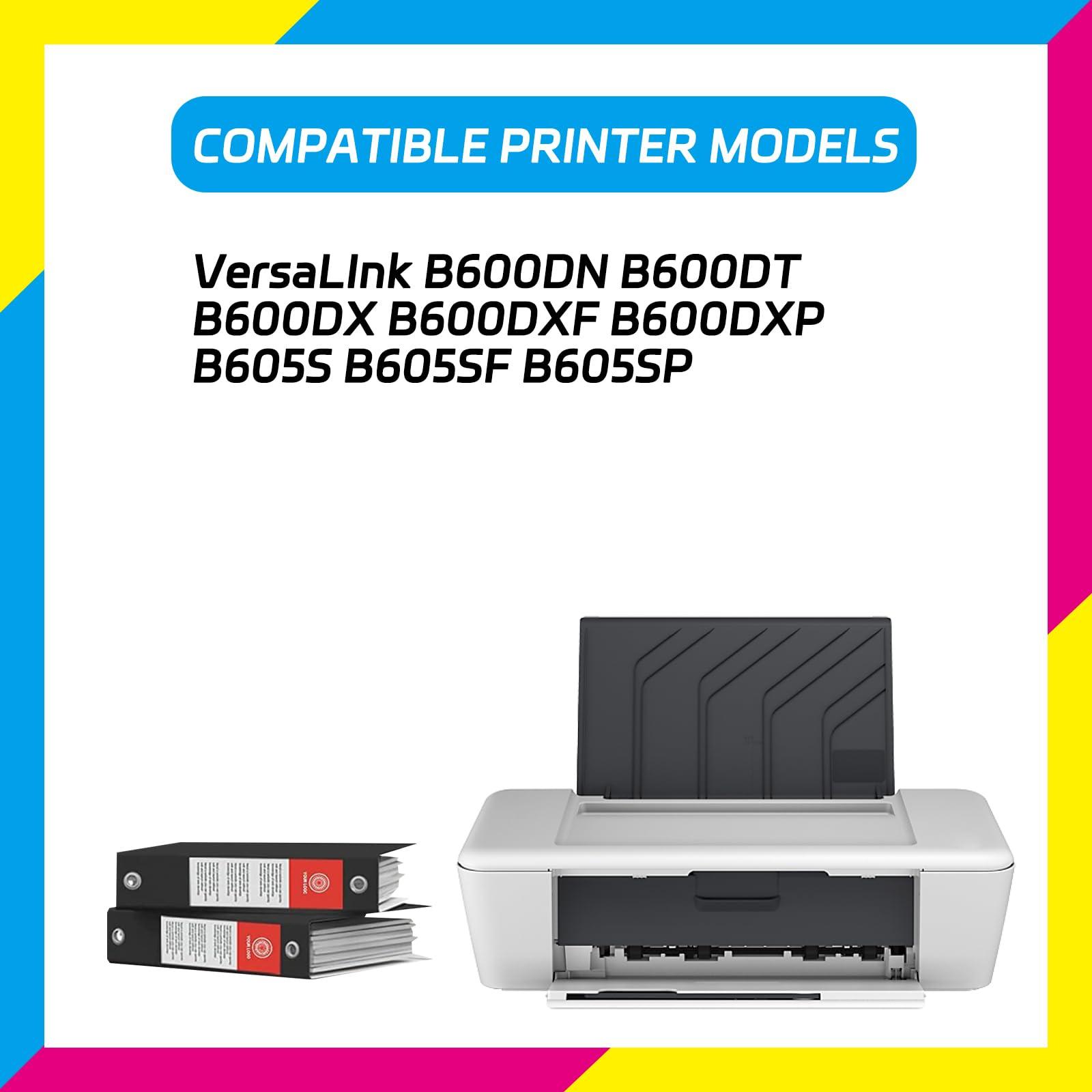 106R03944 Toner Cartridge Compatible for Xerox VersaLInk B600DN B600DT B600DX B600DXF B600DXP B605S B605SF Printers (1 Pack Black) - Image 2