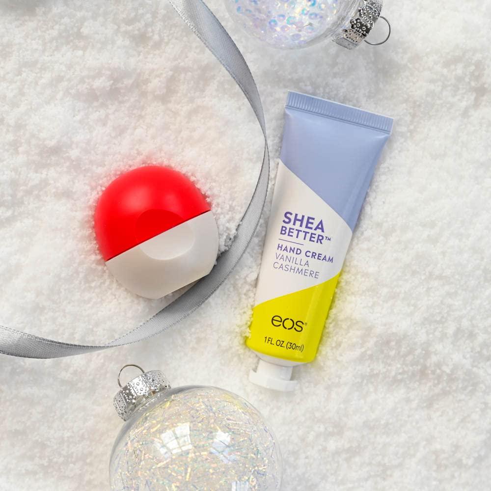 EOS Limited Edition Holiday Collection- Candy Cane Swirl Lip Balm & Vanilla Cashmere Hand Cream, 24-Hour Hydration, 2-Pack, Clear - Image 2