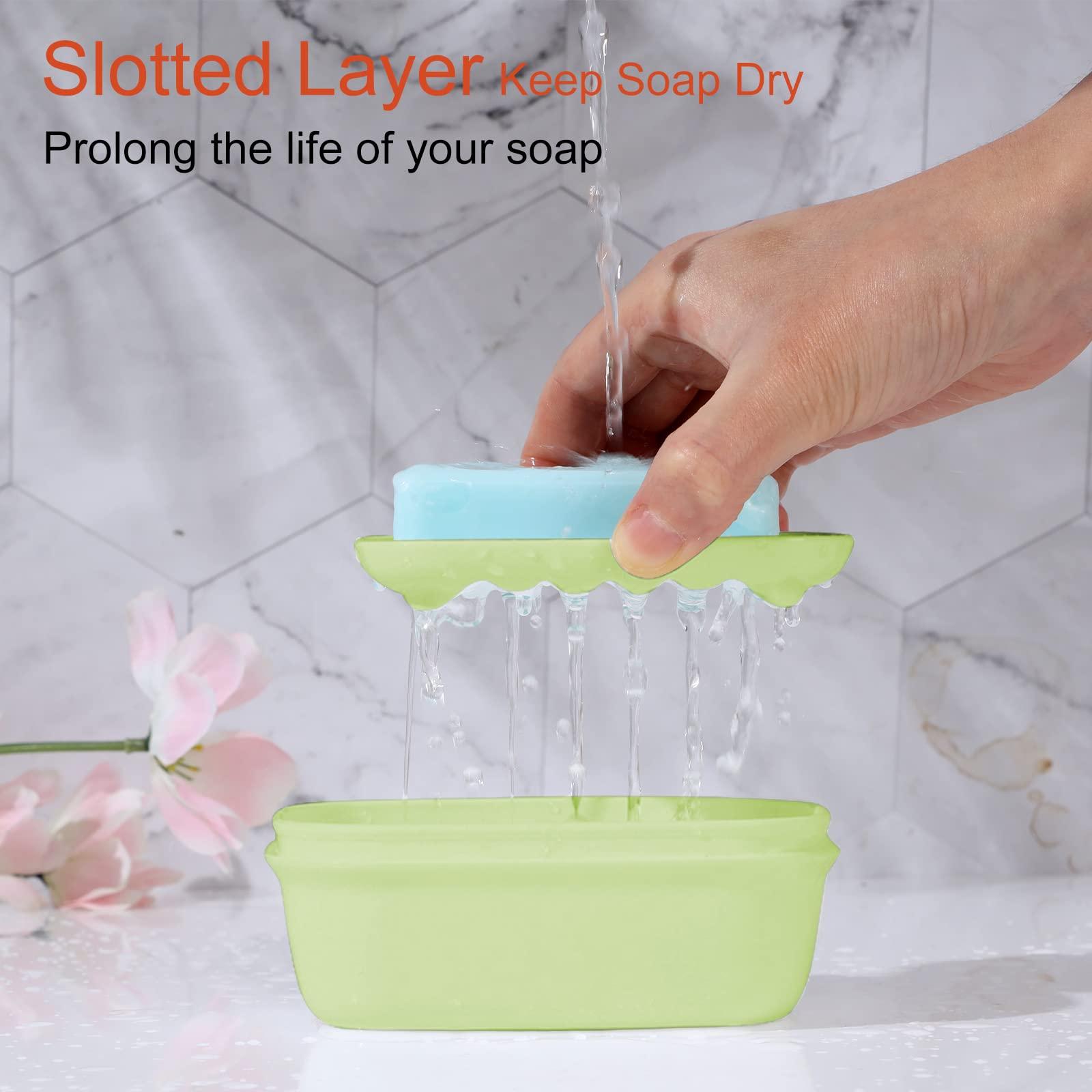 Quatish 4 Pack Travel Soap Case Leakproof, Portable Travel Bar Soap Holder Container with Lid for Camping, Gym, Multicolor - Image 4