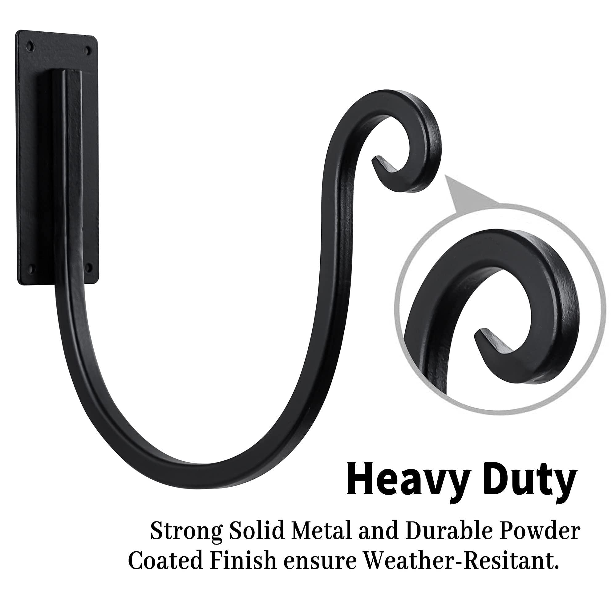 Hose Holder Wall Mount （Metal/8-Inch） Heavy-Duty Garden Hose Hanger Outdoor, Hand-Forged Hose Rack Mount - Image 6