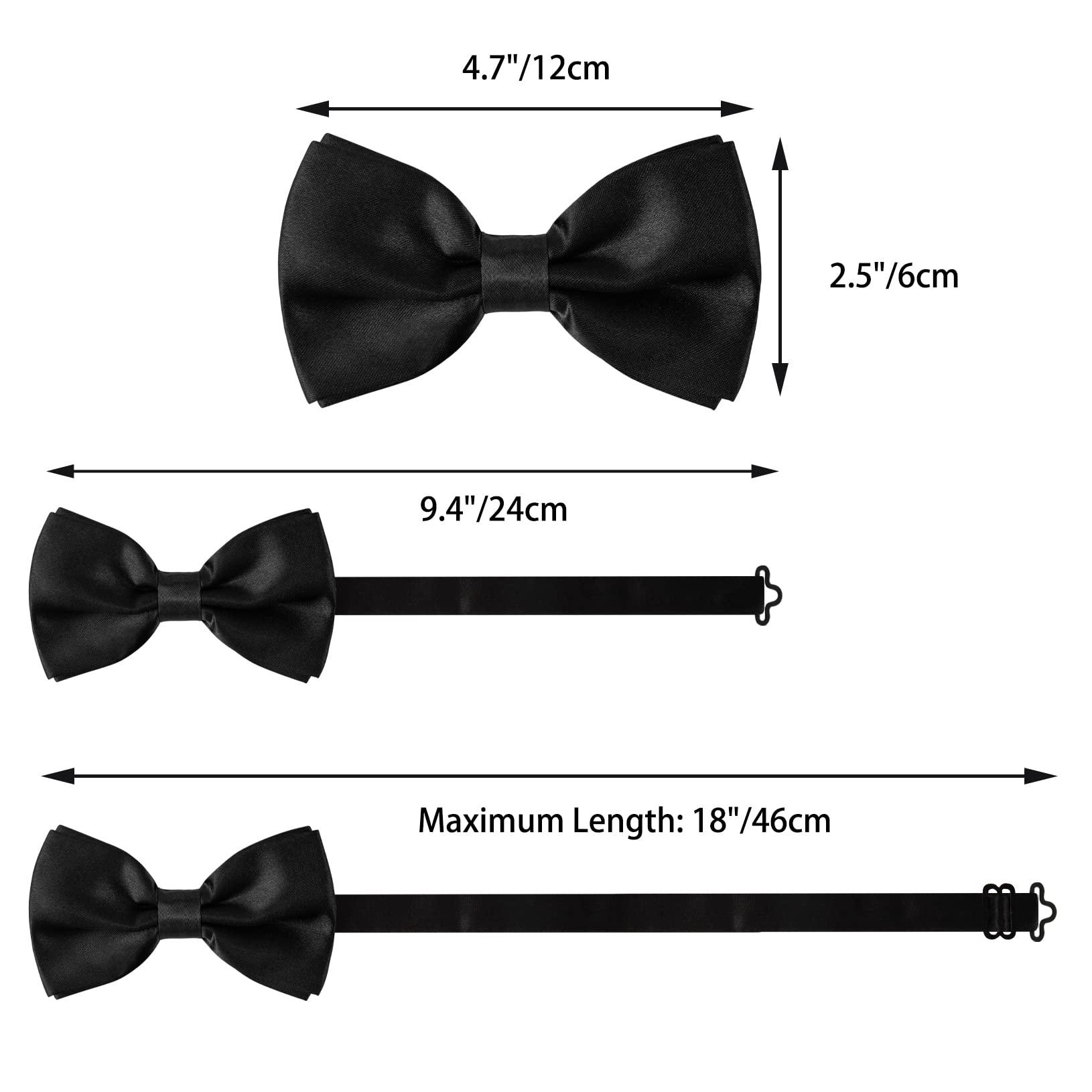 Unoutur bow ties for men, Pre-tied Men's Bow Ties Adjustable Satin Bow Tie for any Age - Image 3