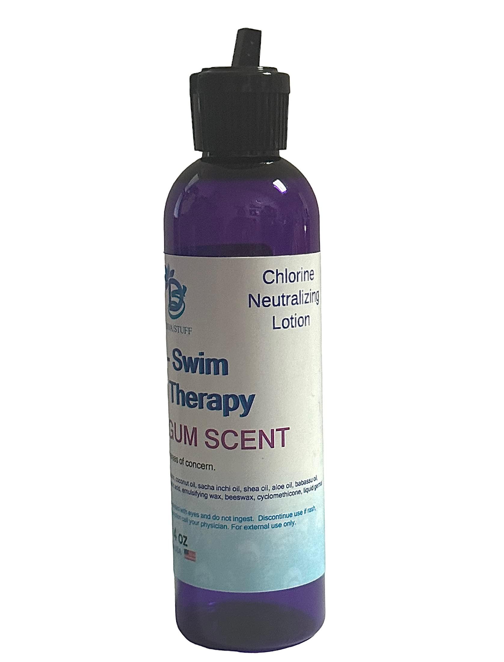 Diva Stuff Kids Pre-Swim Aqua Therapy Chlorine Neutralizing Body Moisturizing Lotion for Swimmers, Protects Skin from Chlorine & Salt Water, 4 oz - Made in the USA, Bubblegum Scent - Image 3